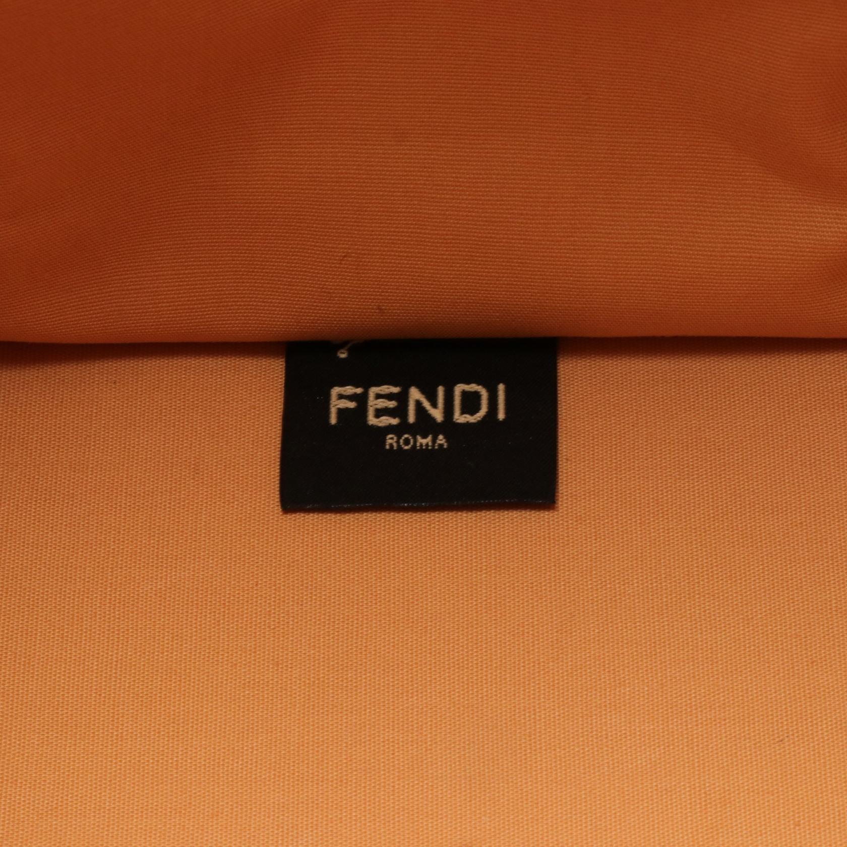 Fendi Sunshine Medium Canvas Leather Tote Bag