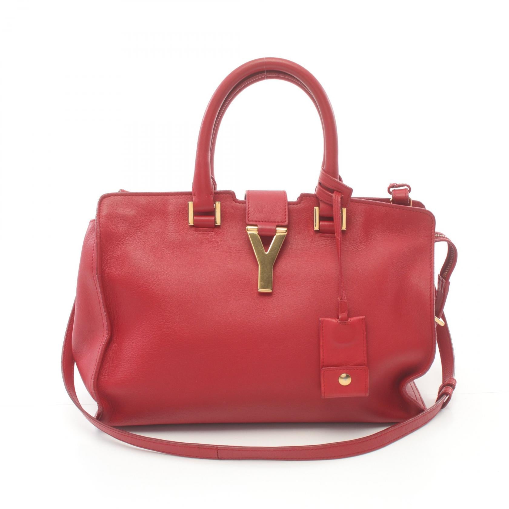 Yves Saint Laurent Leather Petit Cabas Y Line Handbag