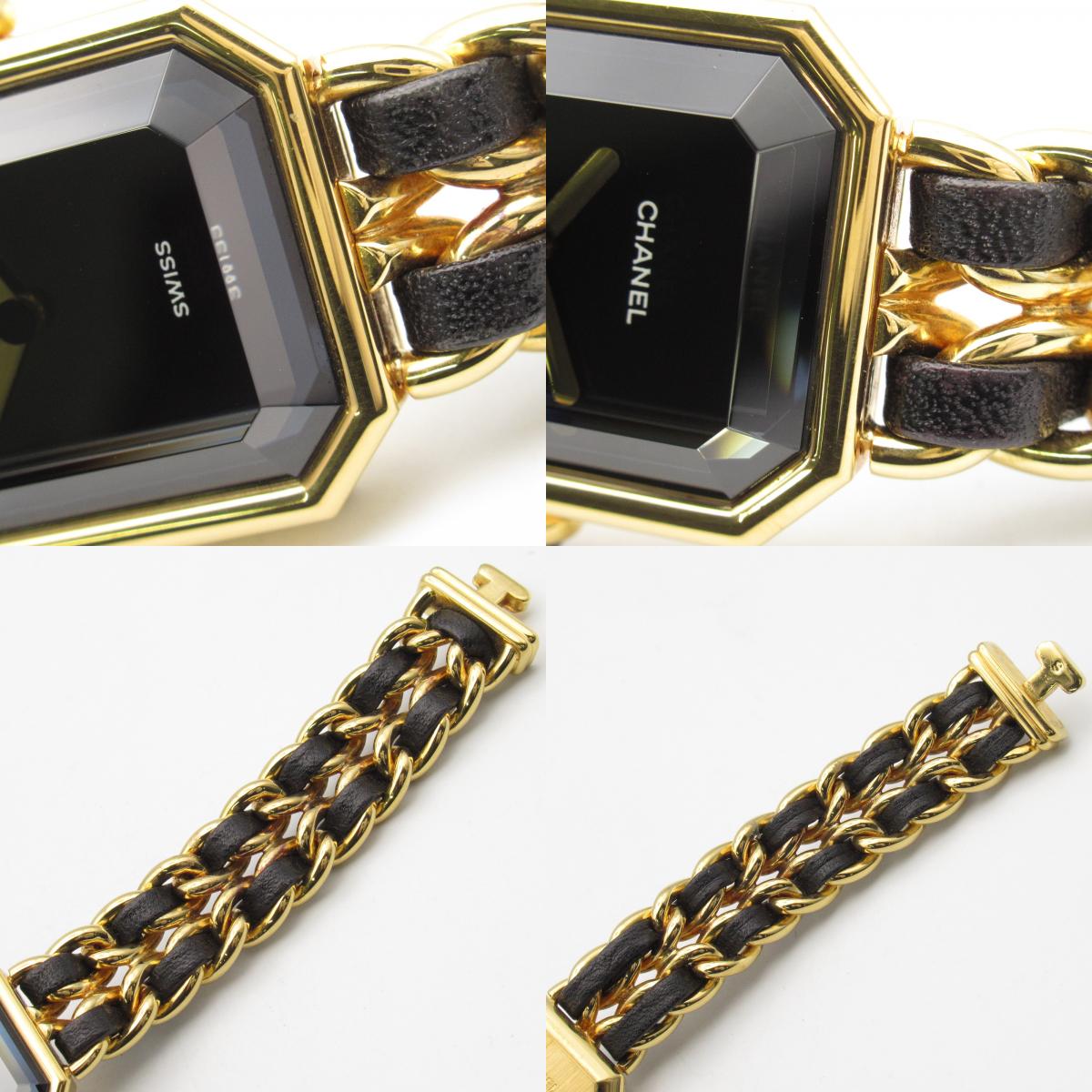 Chanel Premiere S Watch Gold Plated Leather