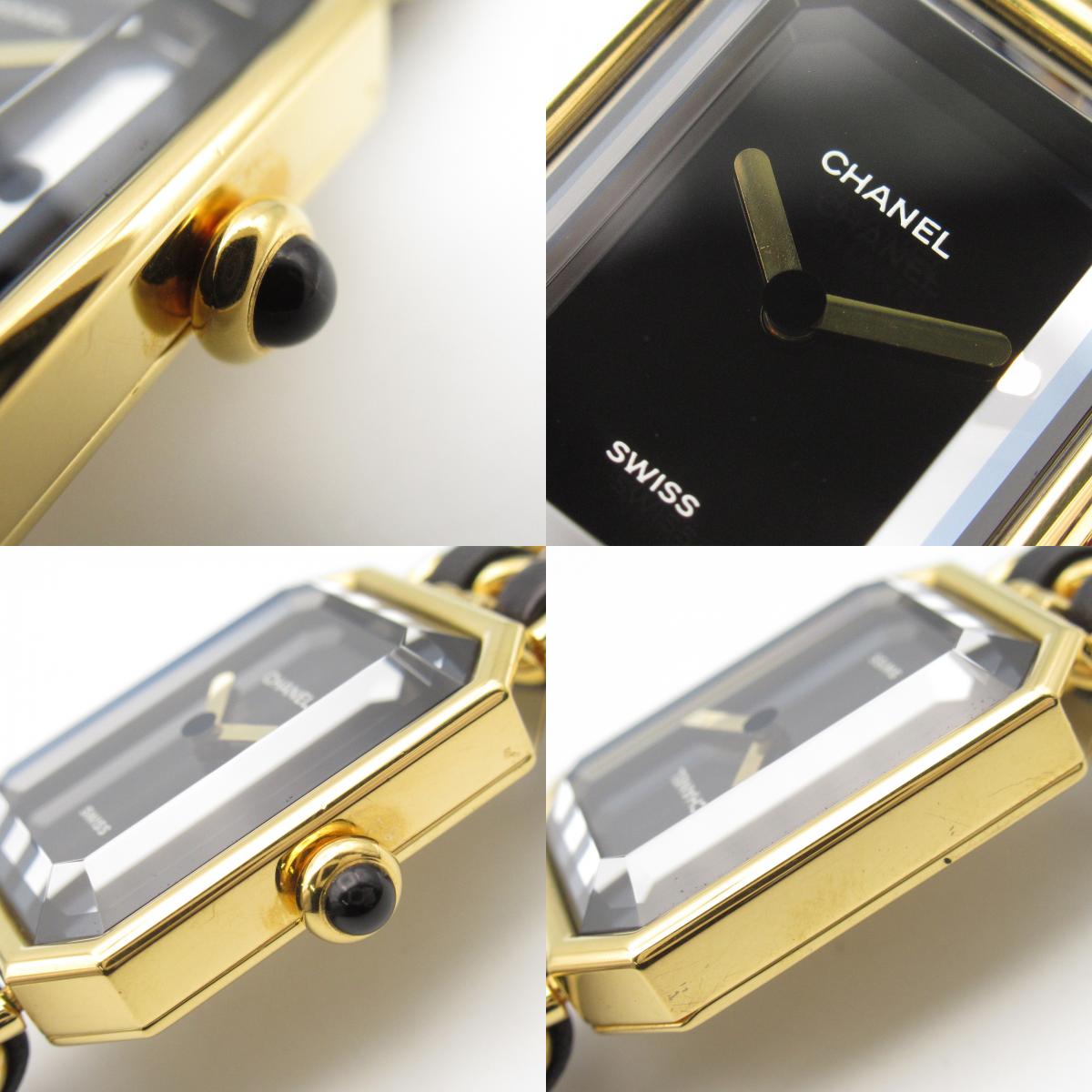 Chanel Premiere S Watch Gold Plated Leather