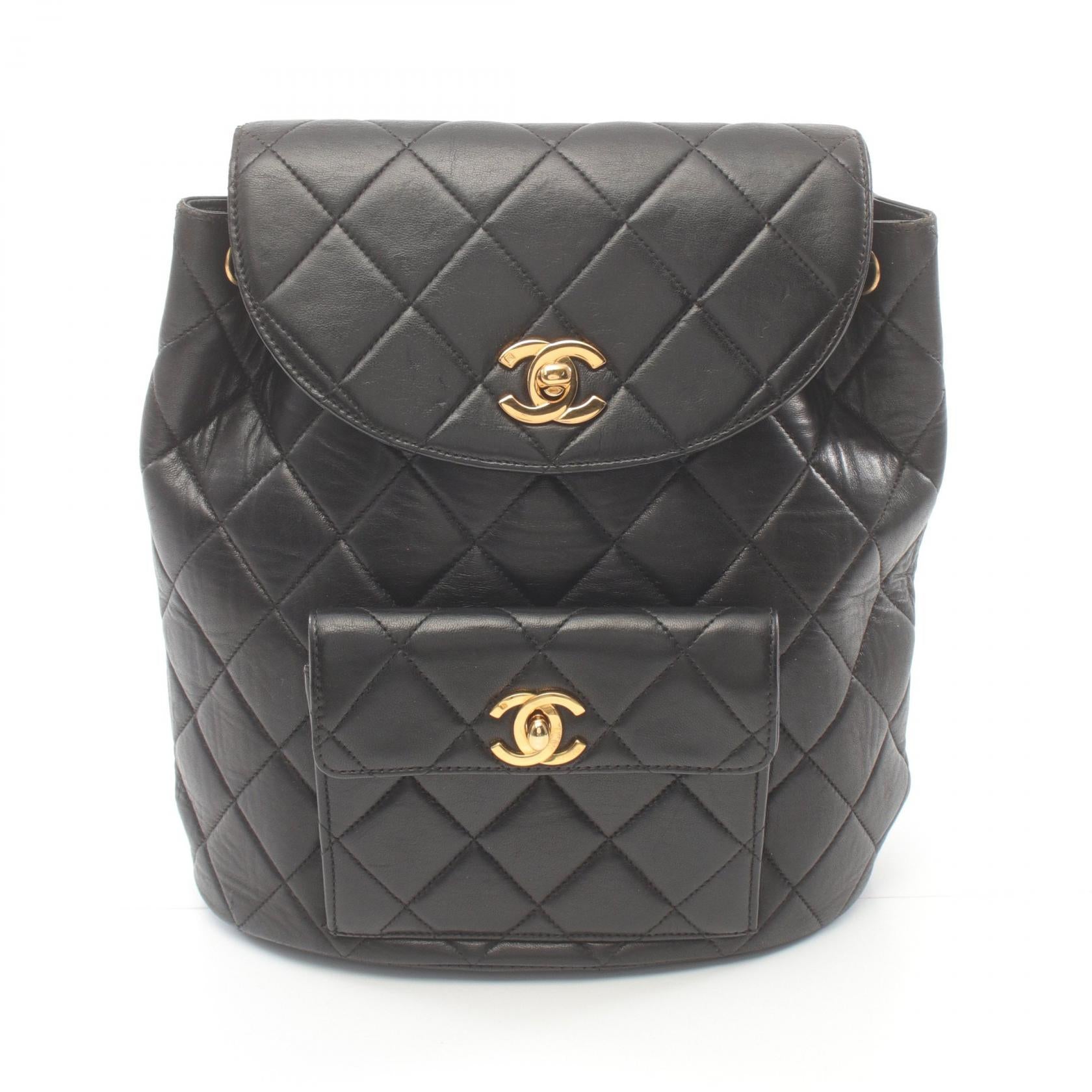 Chanel Matelasse Lambskin Backpack Black