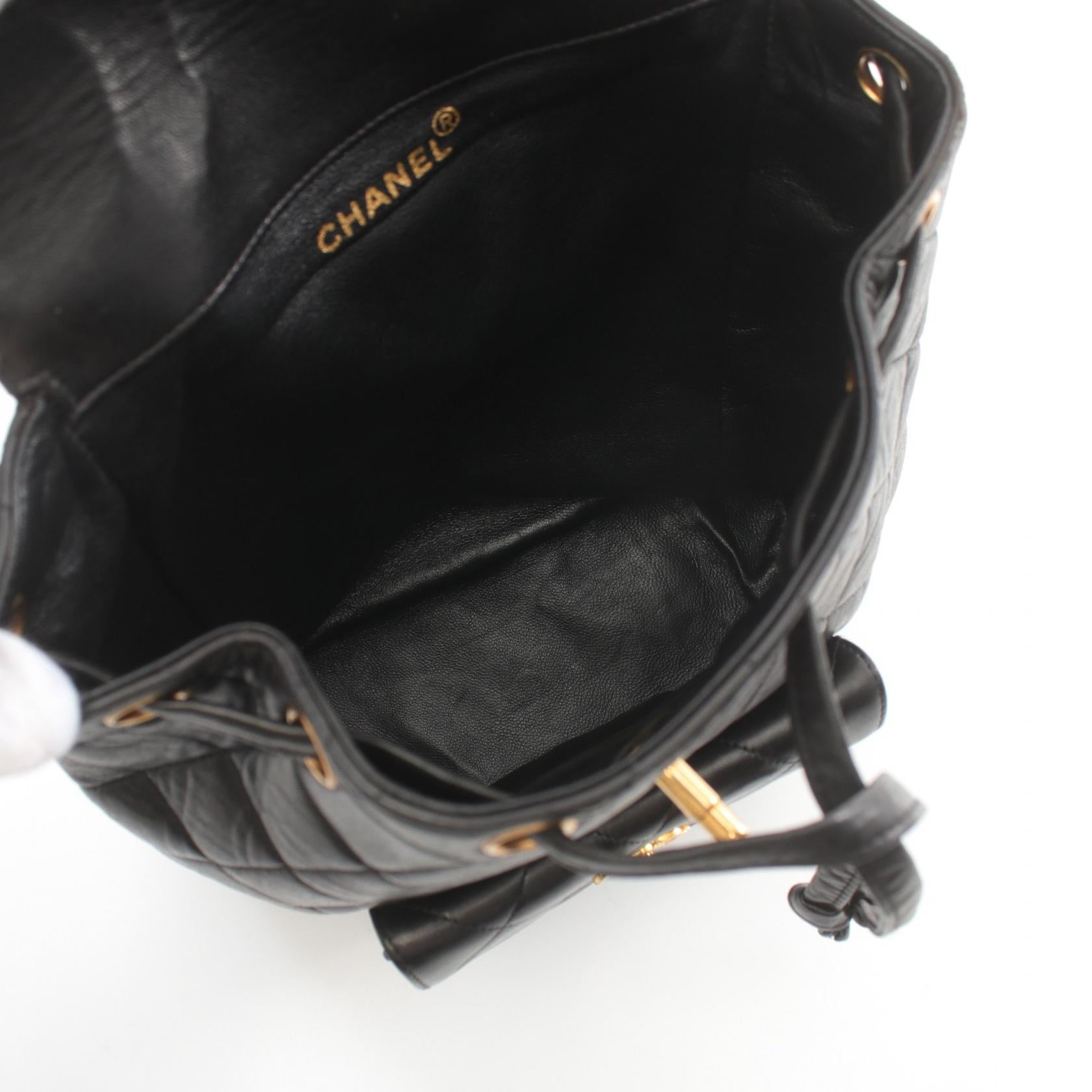 Chanel Matelasse Lambskin Backpack Black