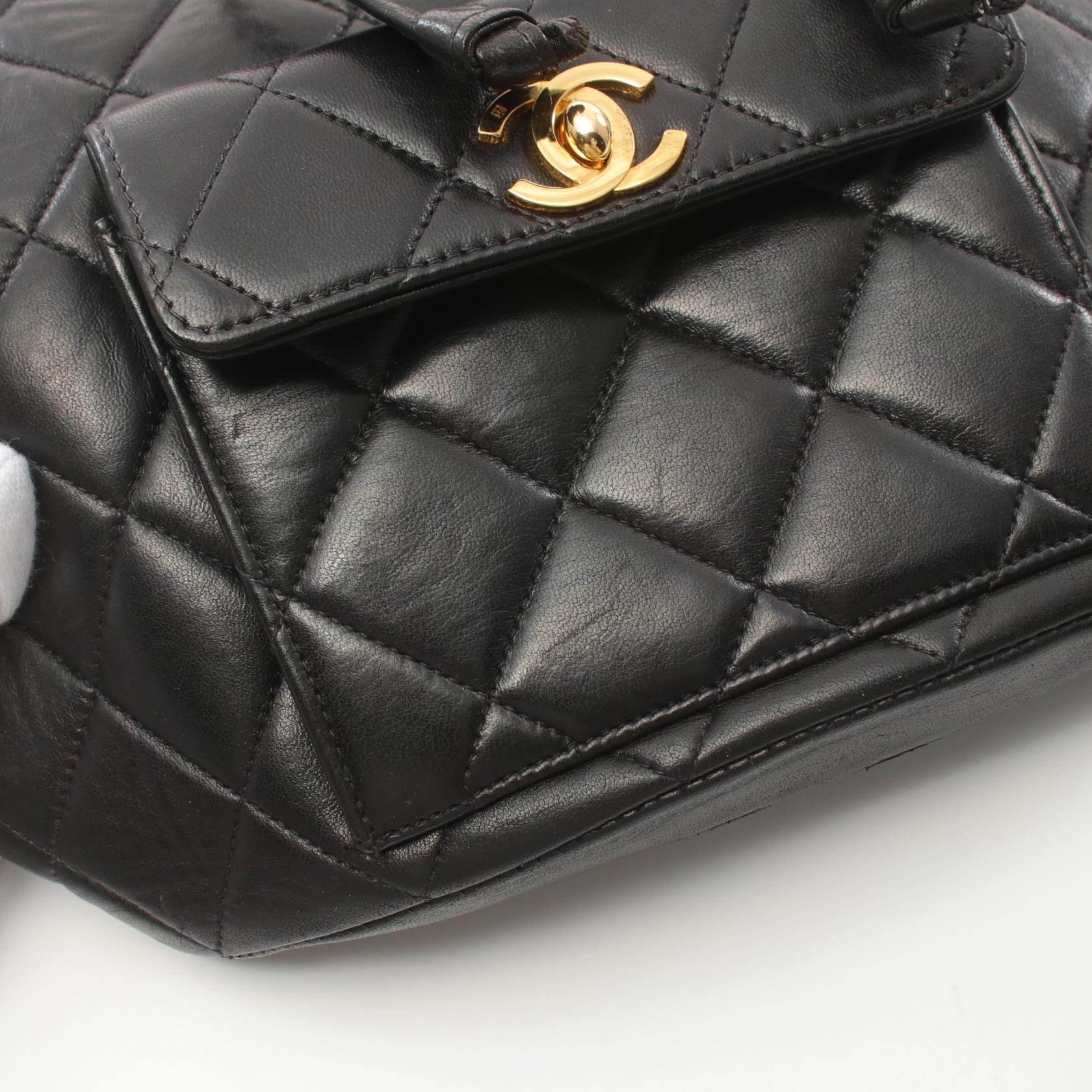 Chanel Matelasse Lambskin Backpack Black