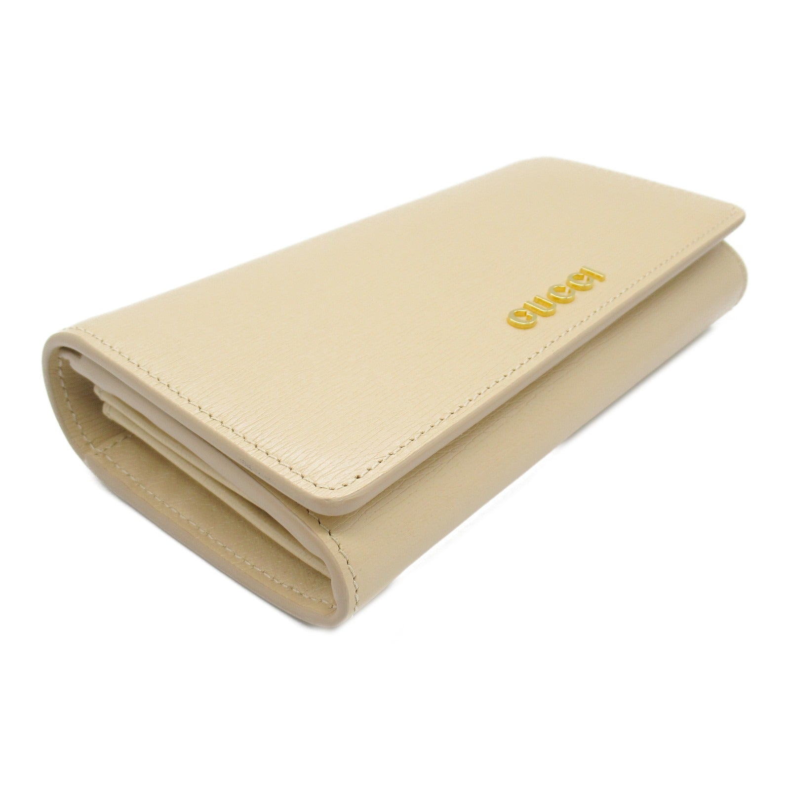 Gucci Beige Leather Bifold Long Wallet