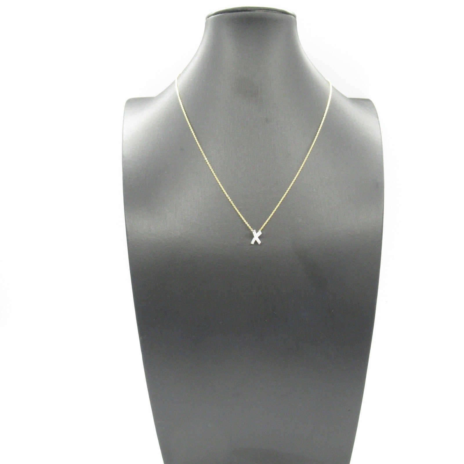 Tiffany & Co Diamond Kiss Necklace Platinum Gold