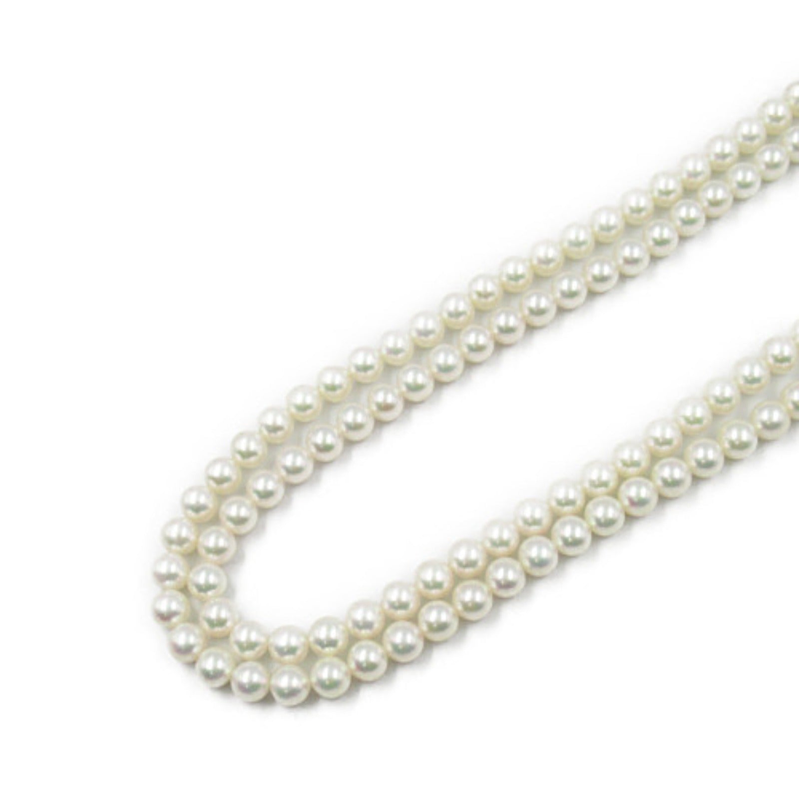 MIKIMOTO Akoya Pearl Double Necklace Silver 925