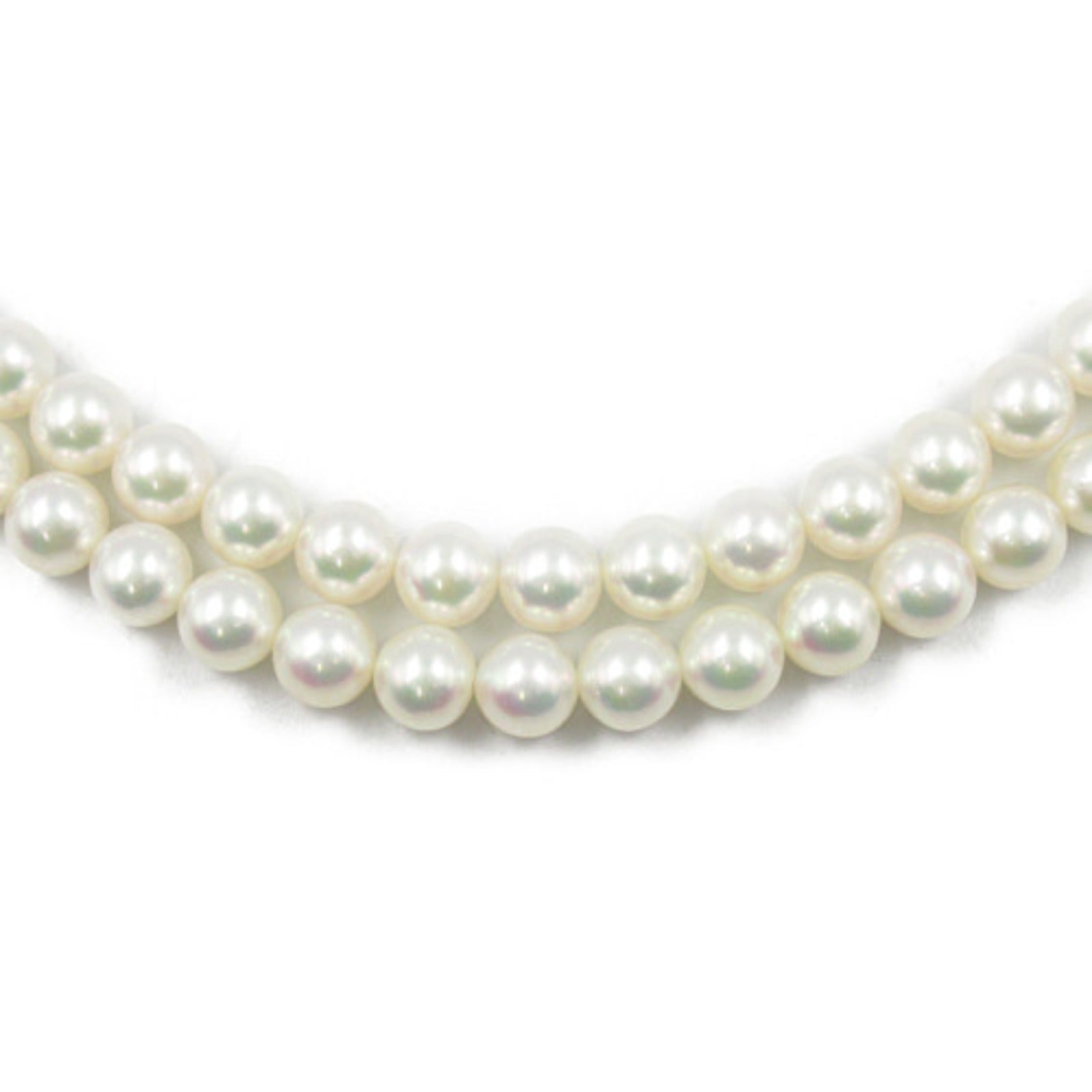 MIKIMOTO Akoya Pearl Double Necklace Silver 925