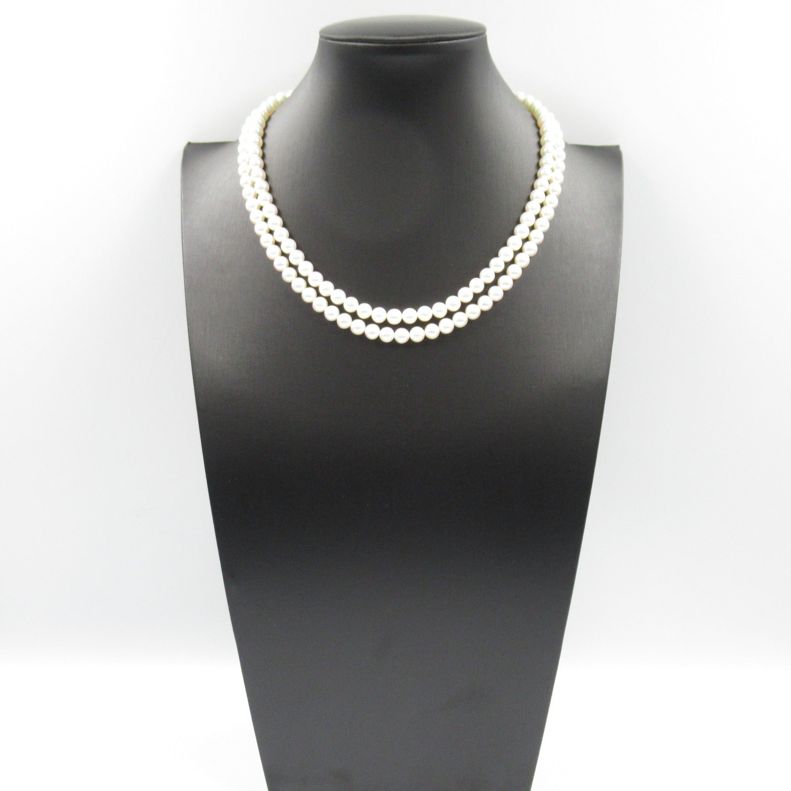 MIKIMOTO Akoya Pearl Double Necklace Silver 925