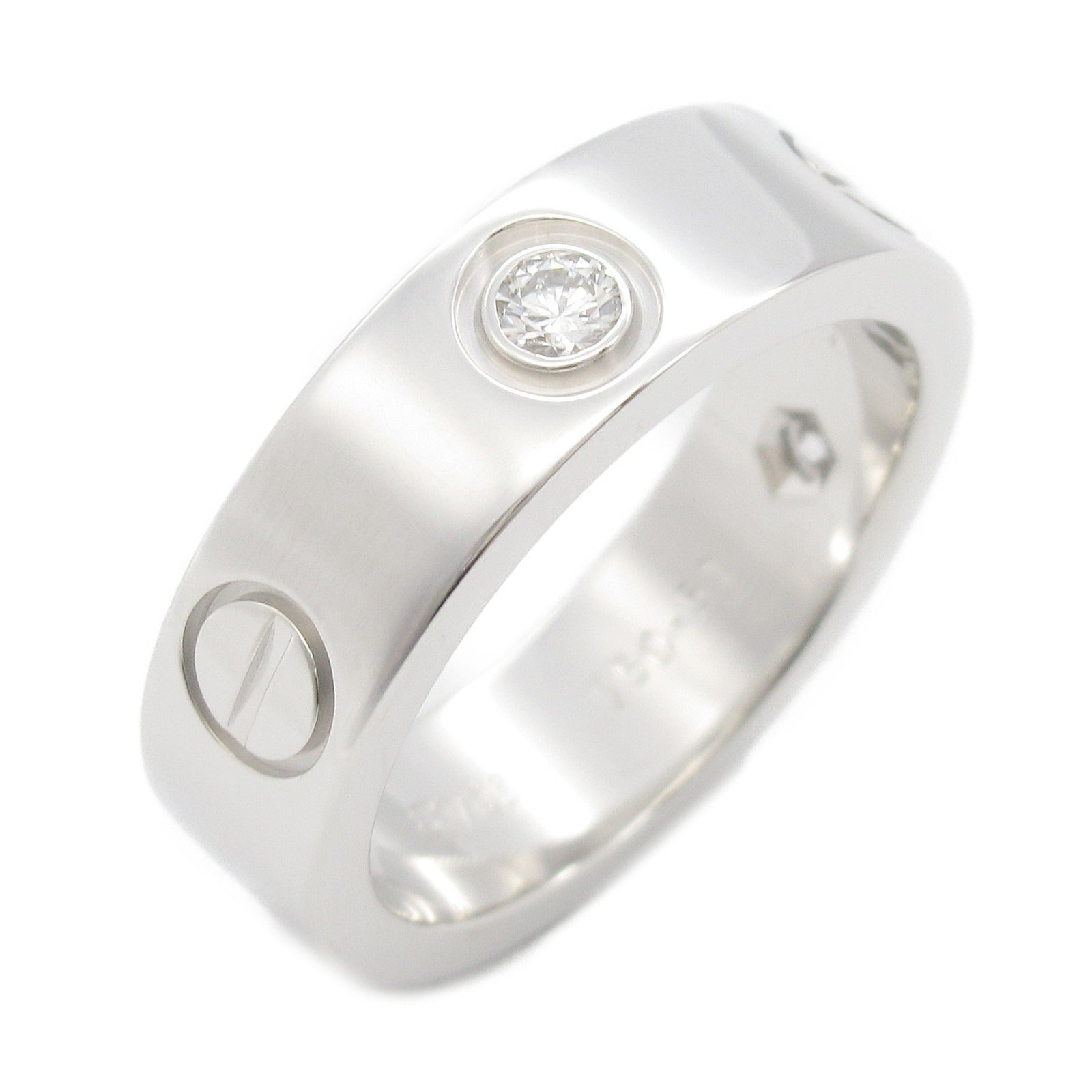 Cartier Love Ring 3PD K18WG Diamond