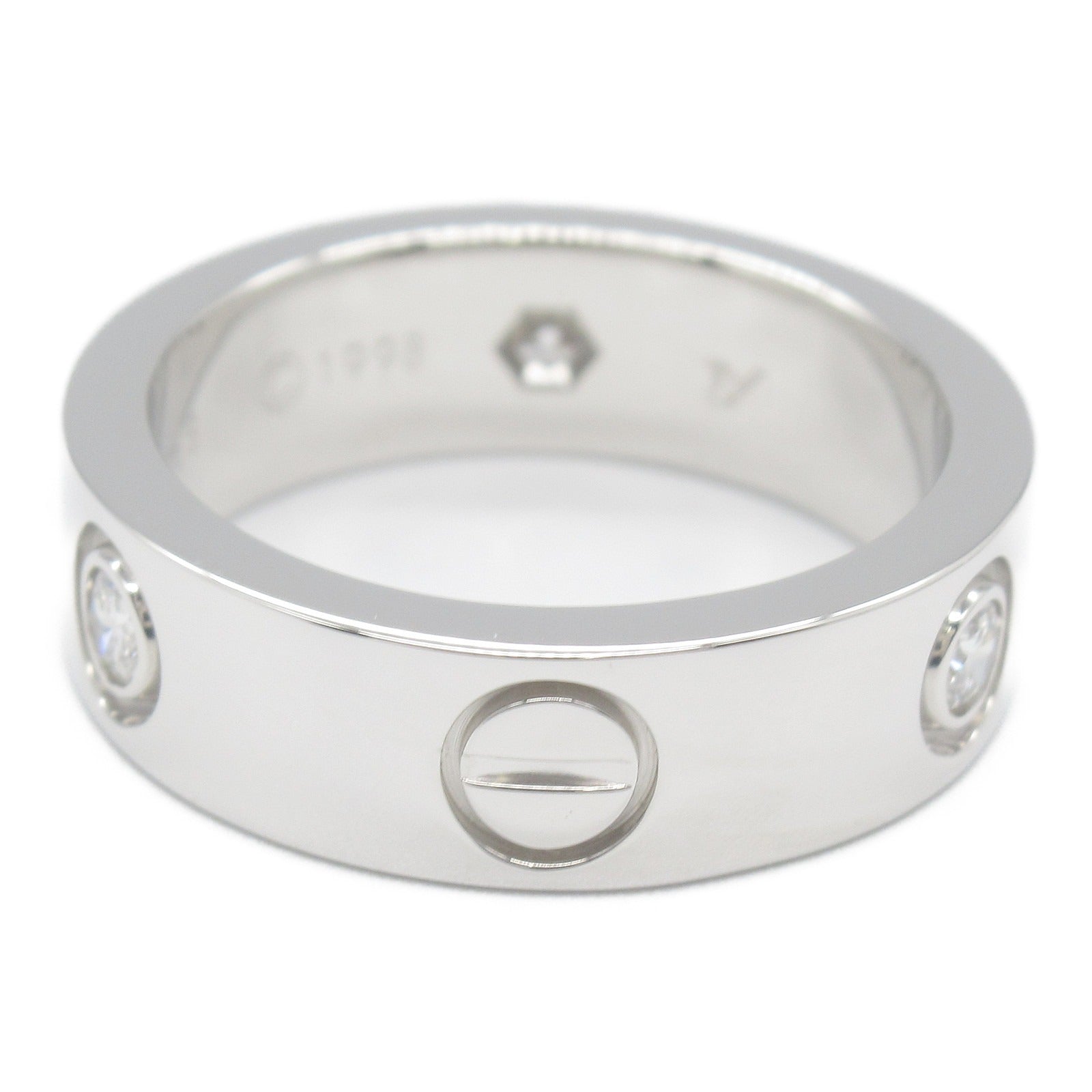 Cartier Love Ring 3PD K18WG Diamond