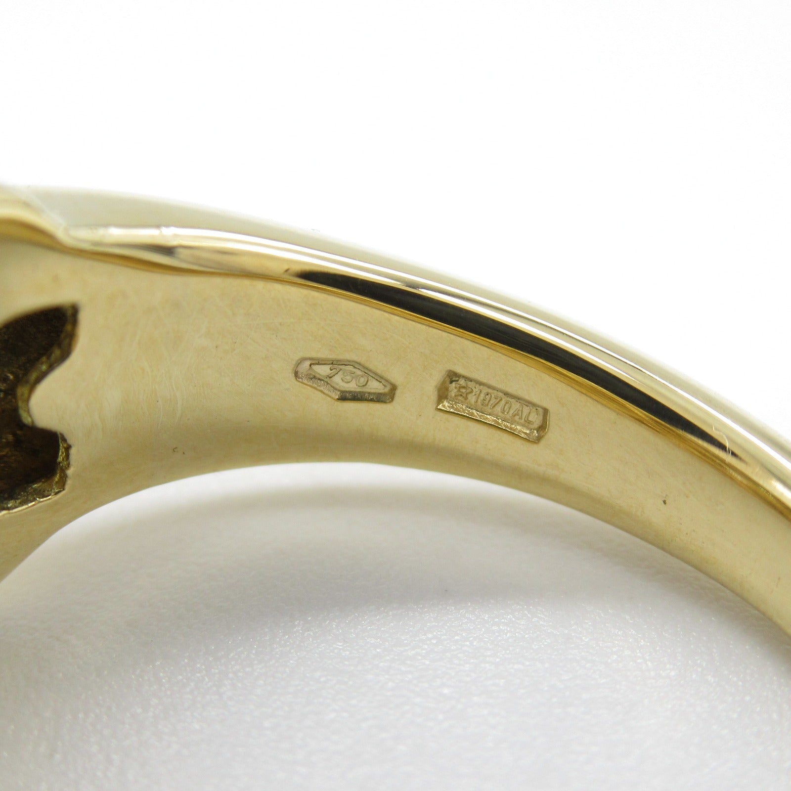 Bvlgari K18 Yellow Gold Diamond Ring