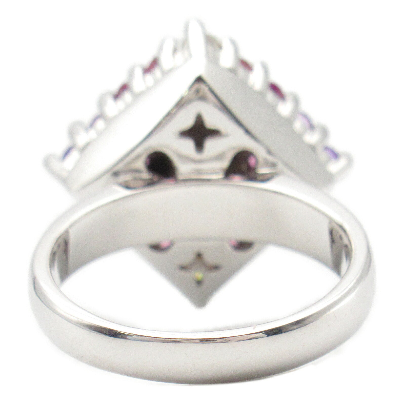 K18WG White Gold Diamond Multi Ring