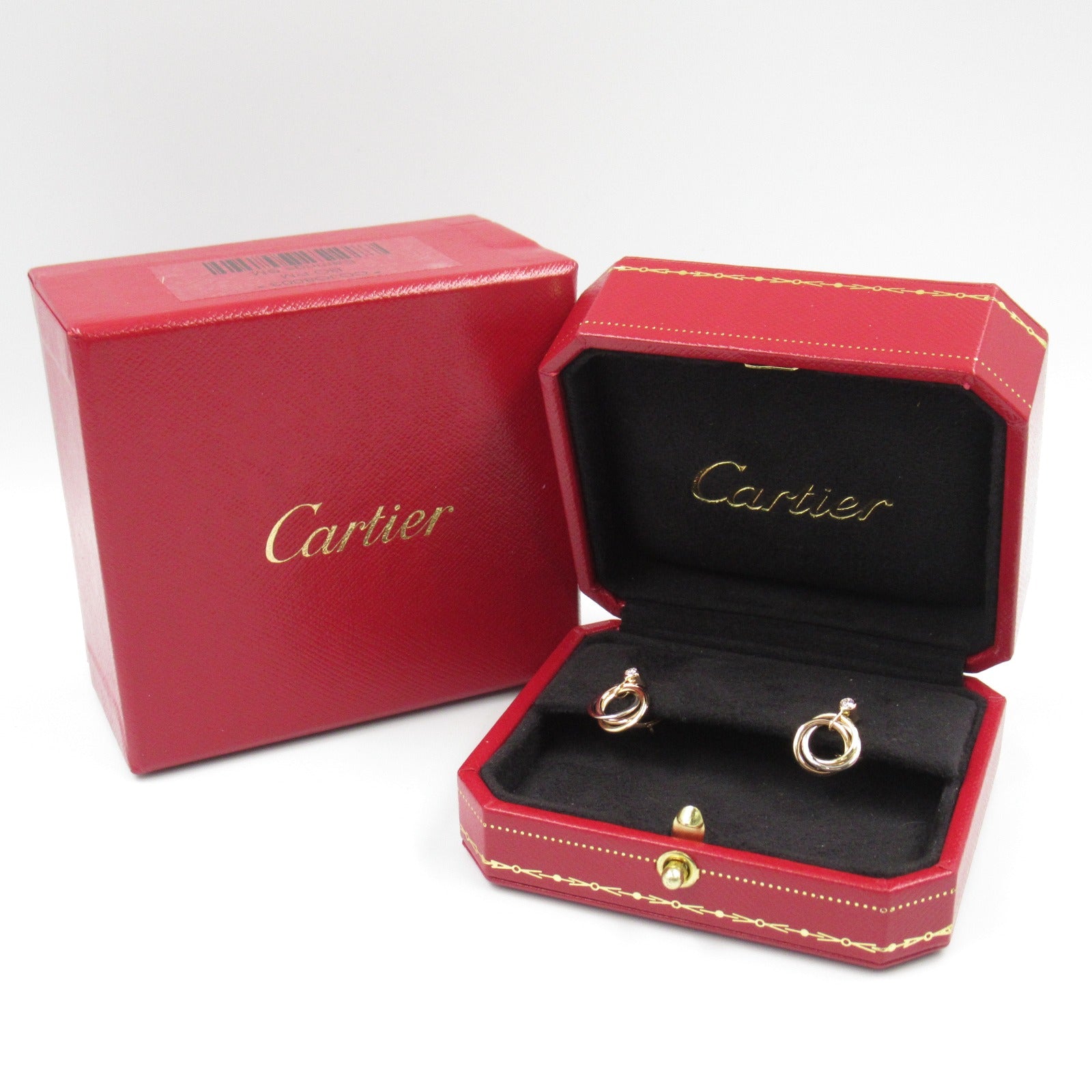 Cartier Trinity Diamond Earrings K18 Gold