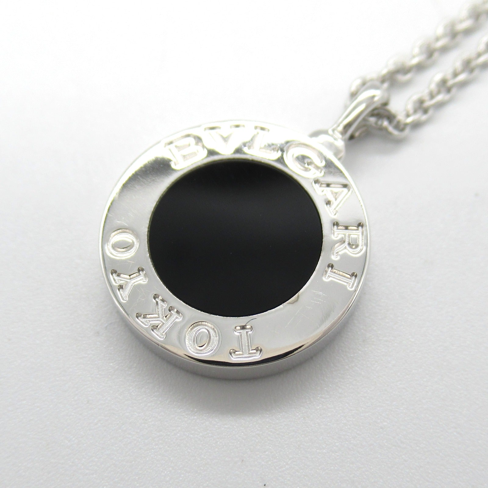 Bvlgari Diamond Onyx Necklace K18WG