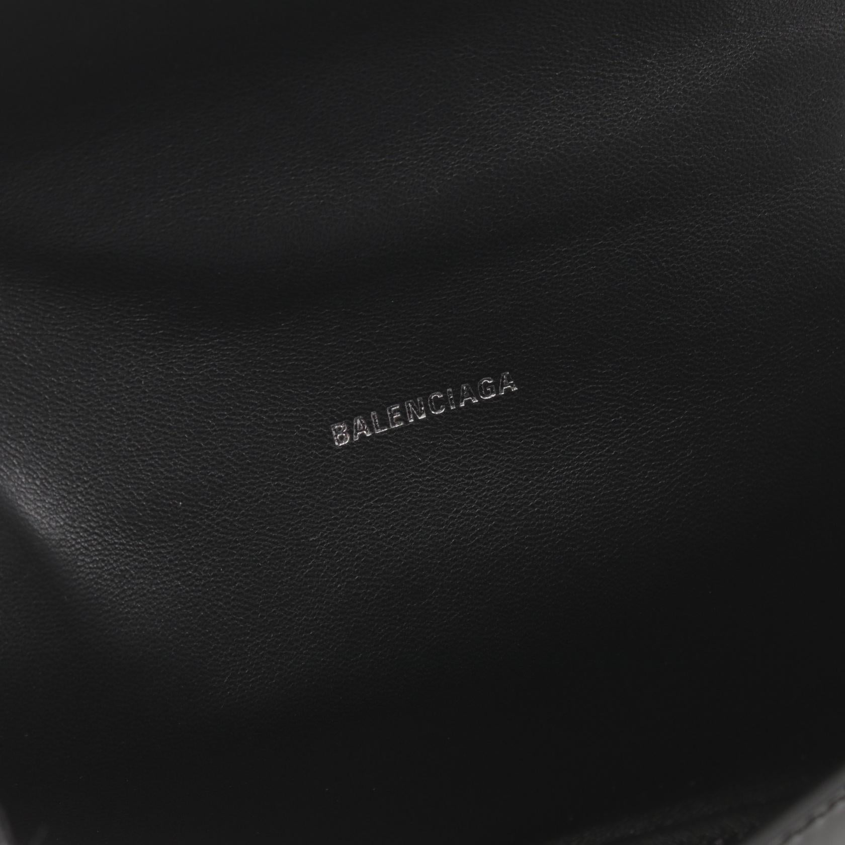 Balenciaga Hourglass XS Leather Handbag Black