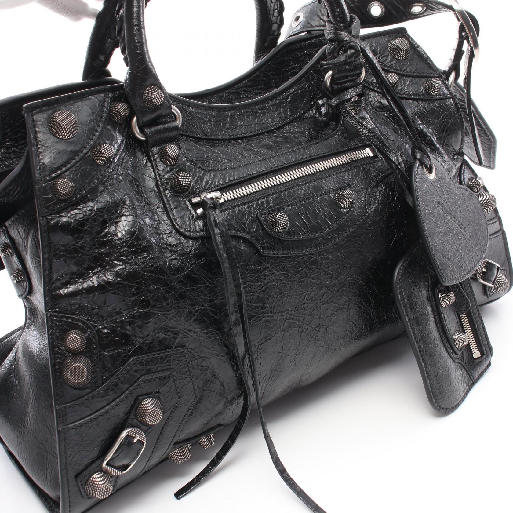 Balenciaga Neo Cagole City Leather Handbag