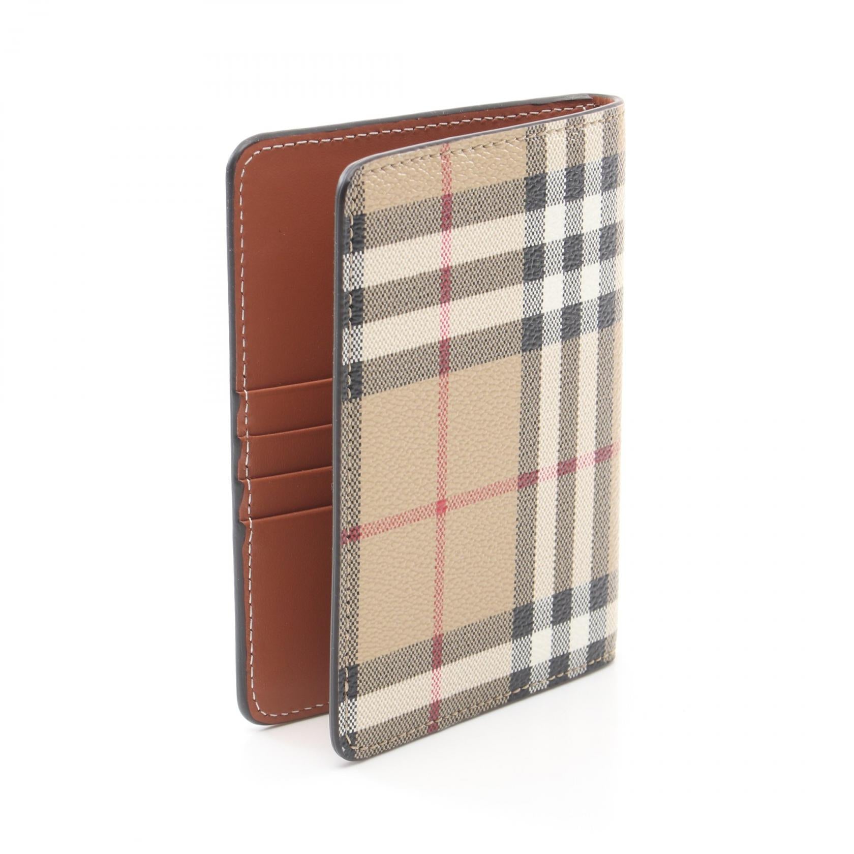 Burberry Archive Check Card Case PVC Canvas