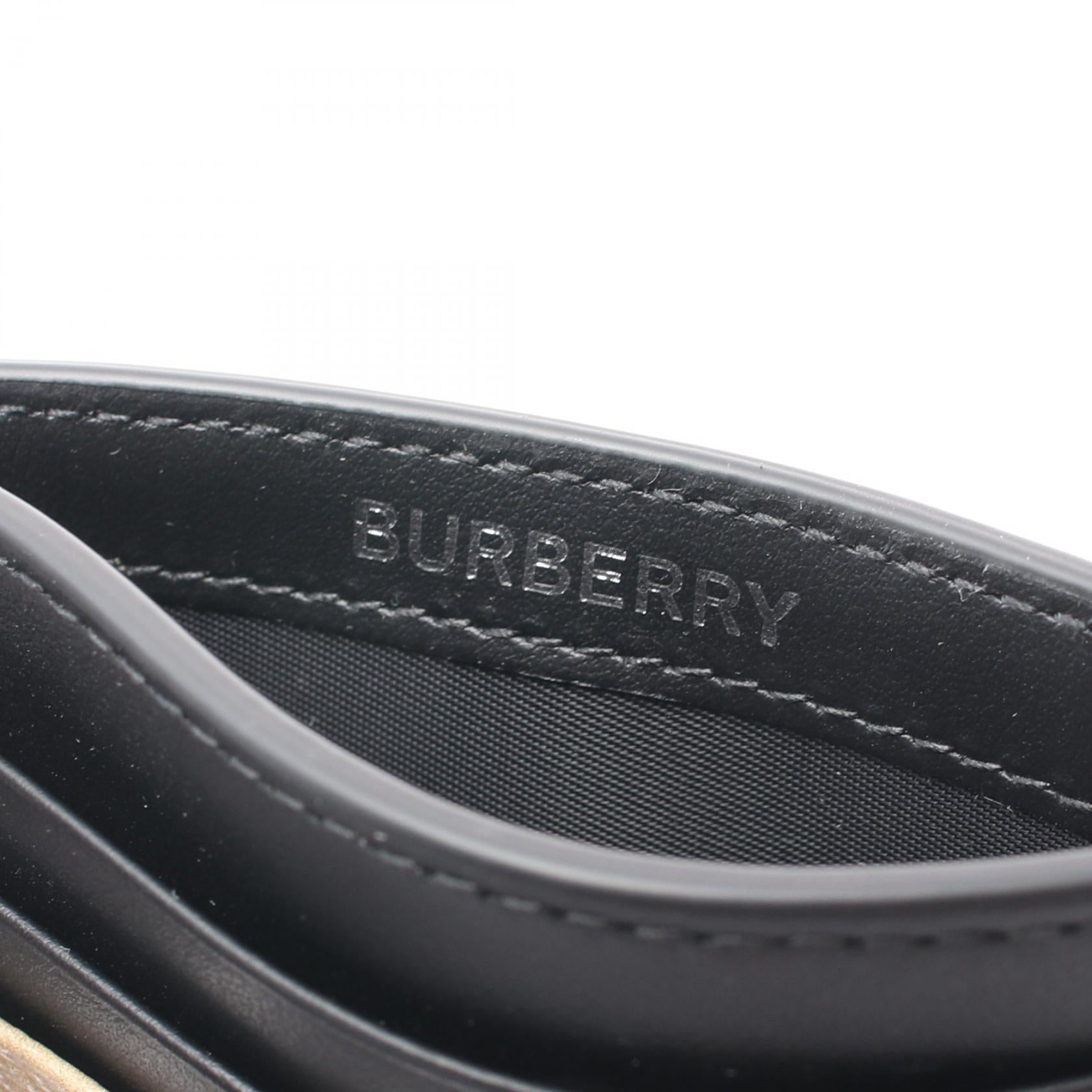 Burberry Check Card Case PVC Leather