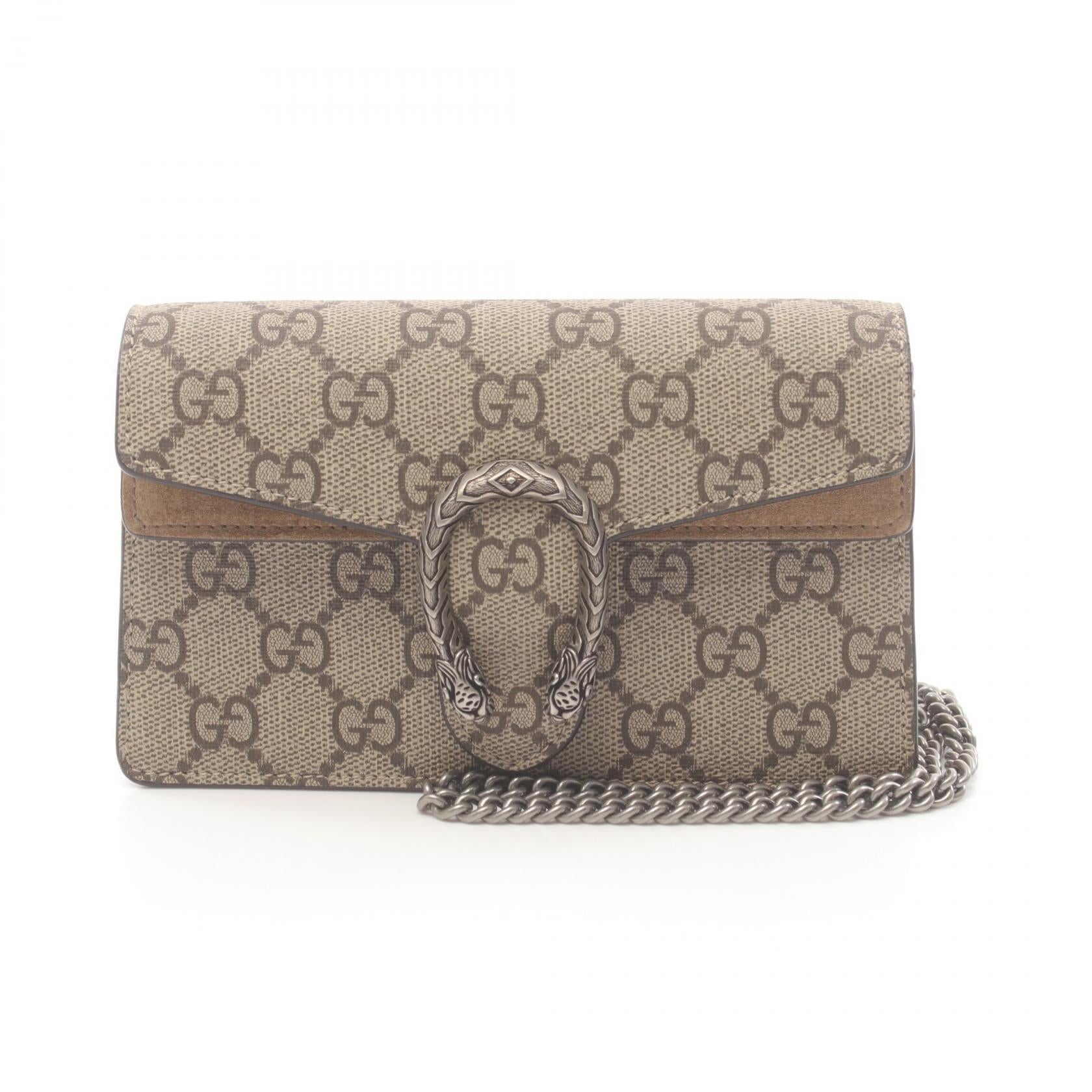 Gucci Dionysus Shoulder Bag PVC Canvas Suede