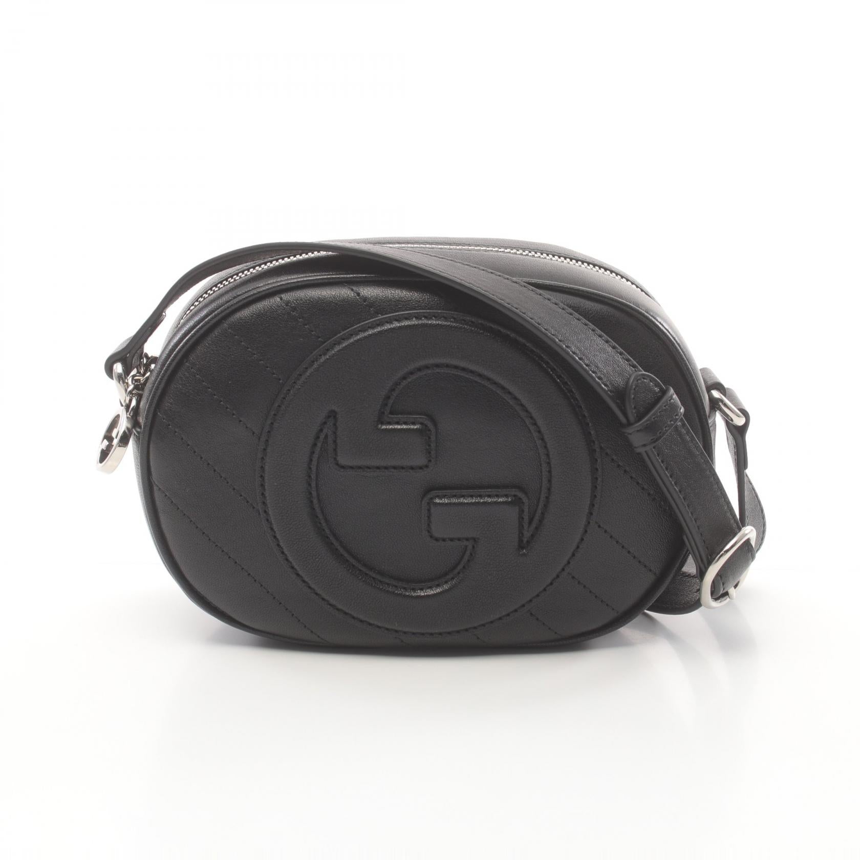 Gucci Blondie Leather Shoulder Bag Black