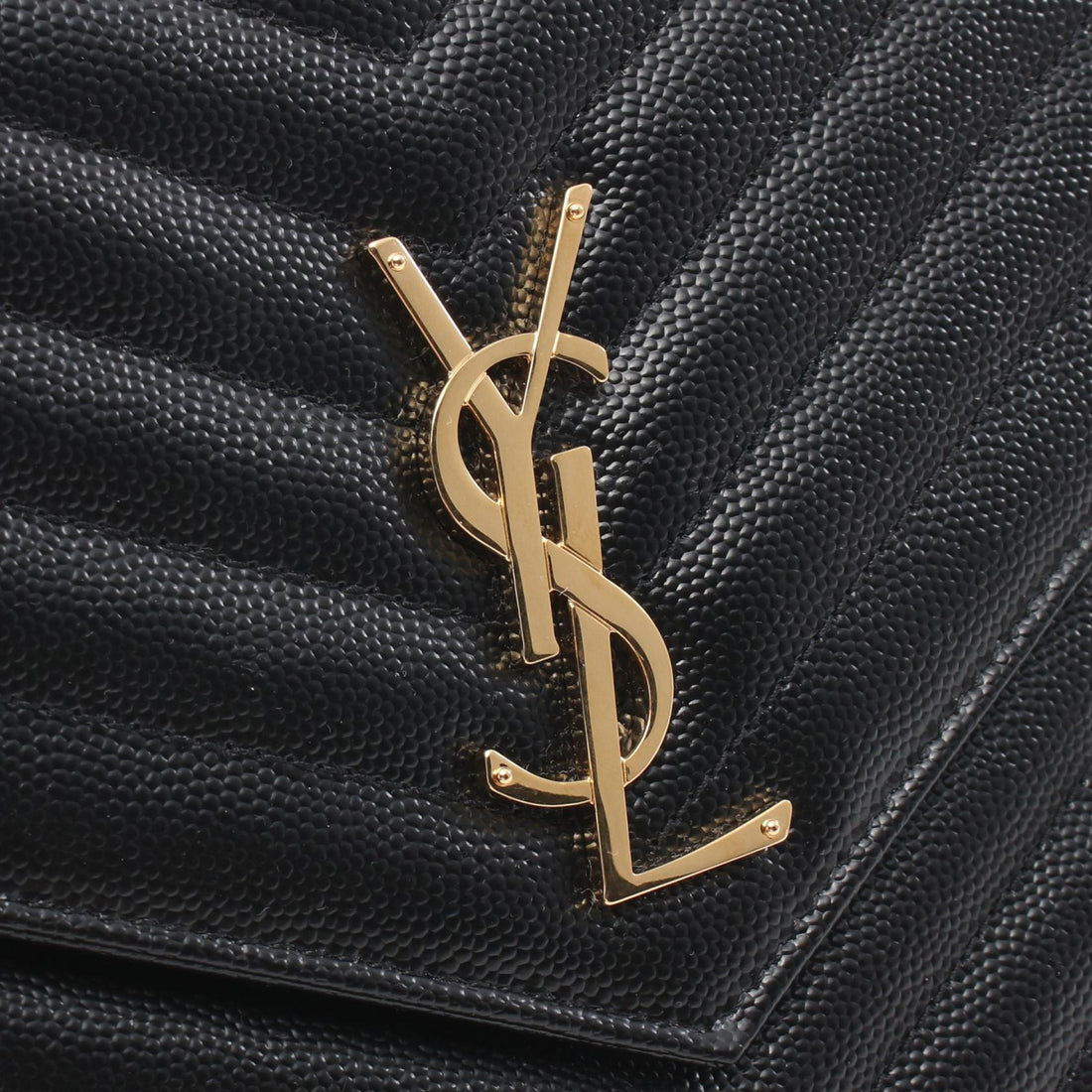 Saint Laurent Monogram Leather Clutch Bag