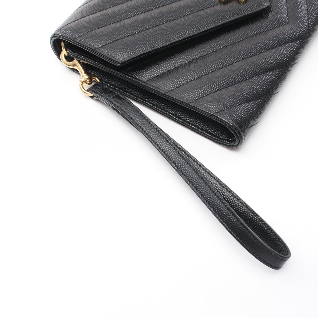 Saint Laurent Monogram Leather Clutch Bag