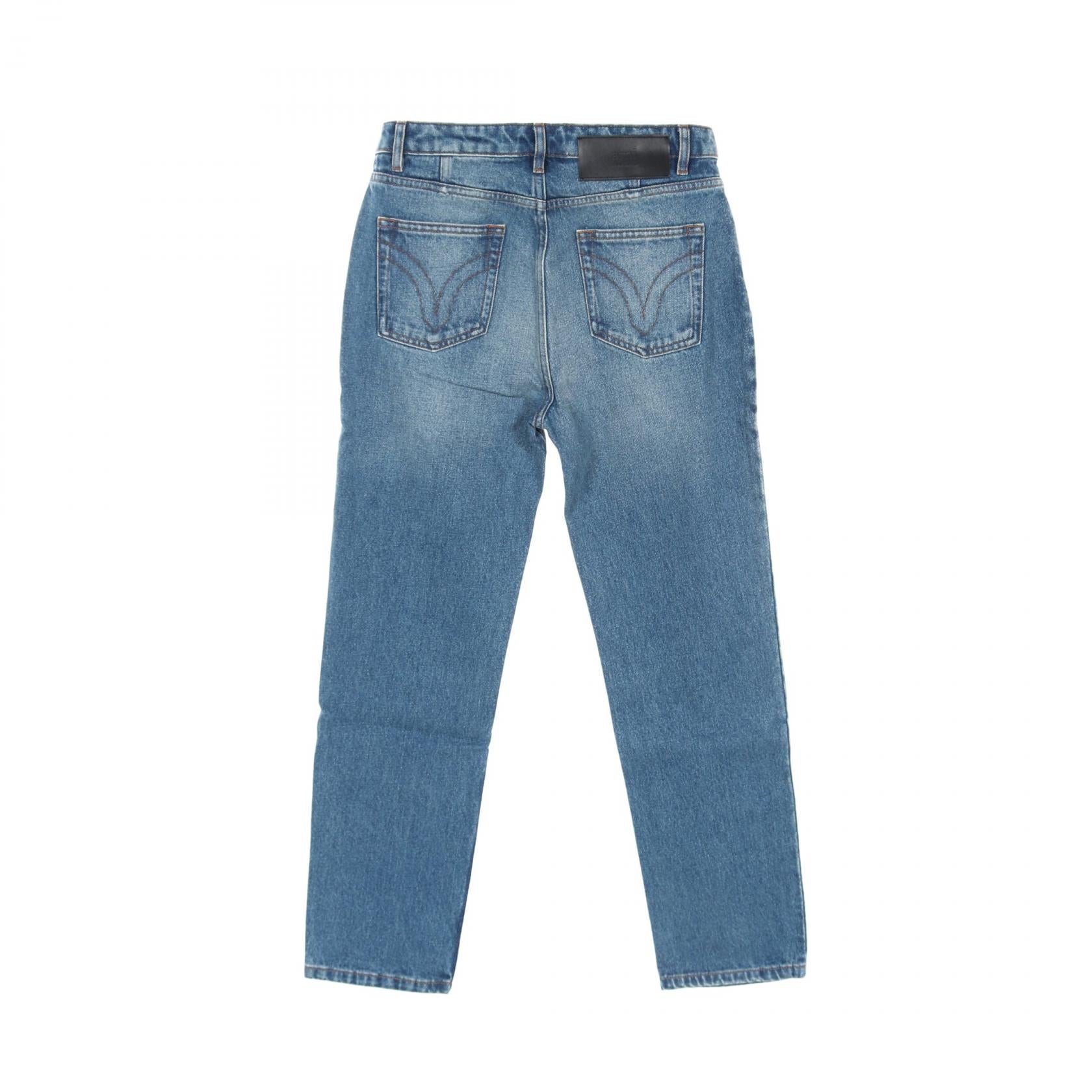 AMI Denim Pants Cotton Blue