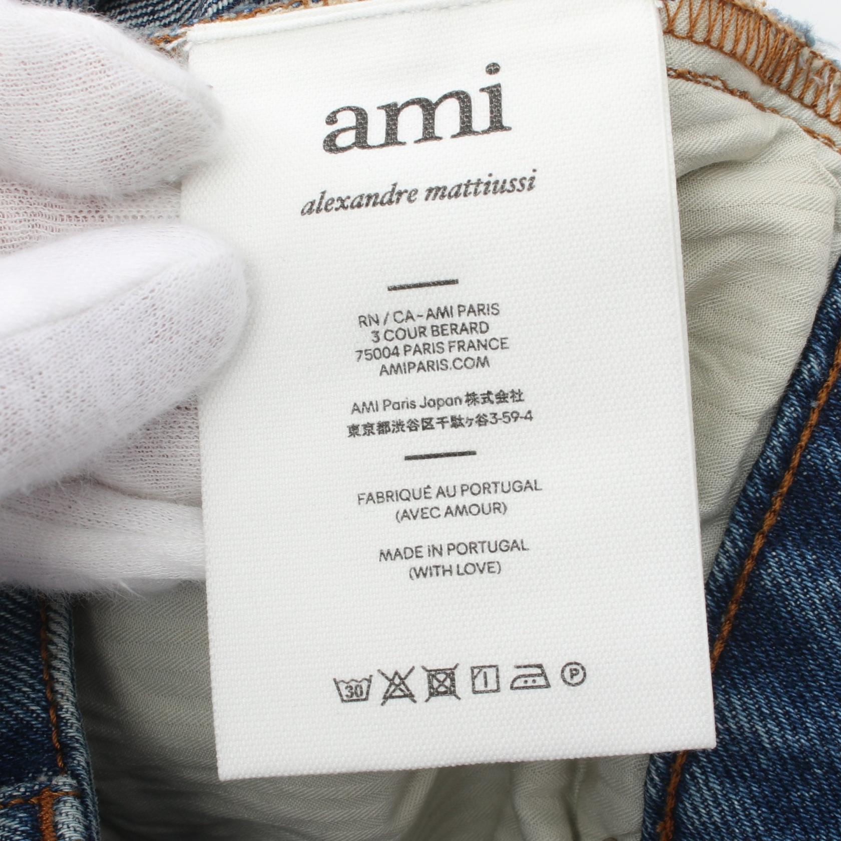 AMI Denim Pants Cotton Blue FTR020.DE000148028