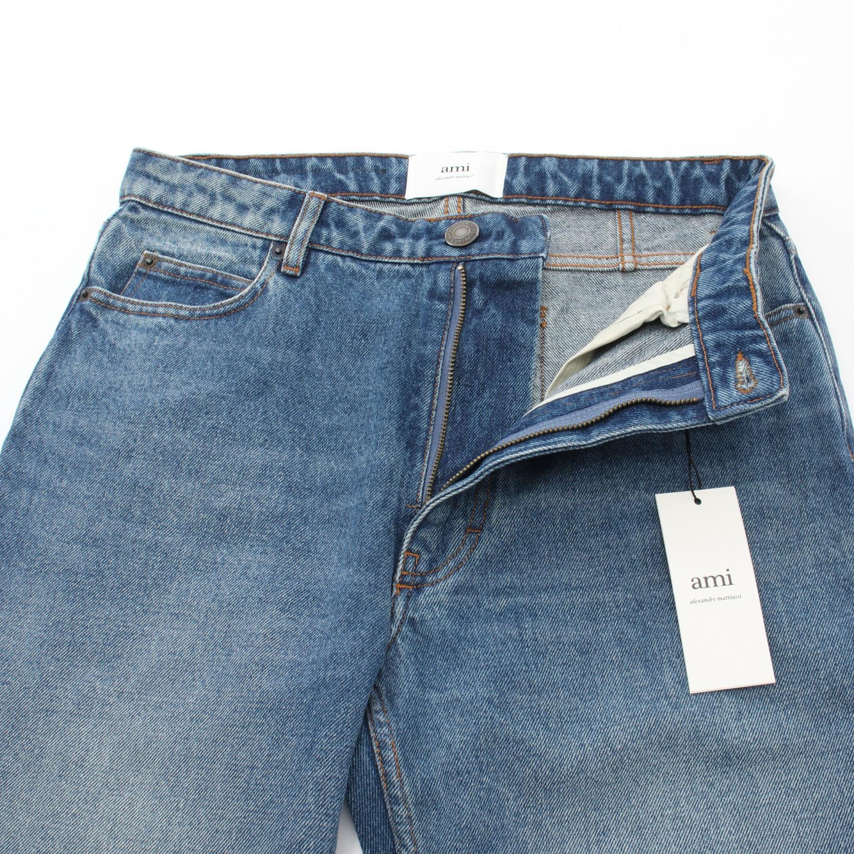 AMI Denim Pants Cotton Blue FTR020.DE000148028