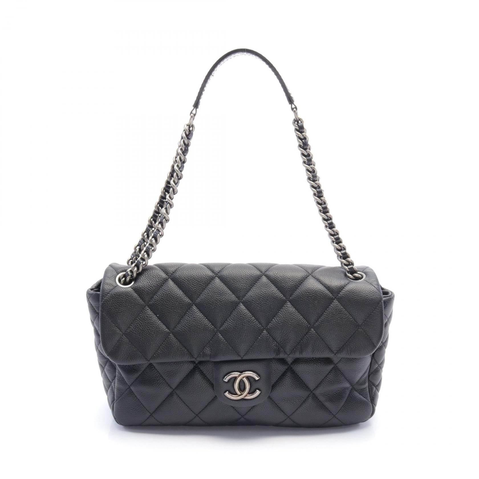 Chanel Caviar Matelasse Shoulder Bag Black