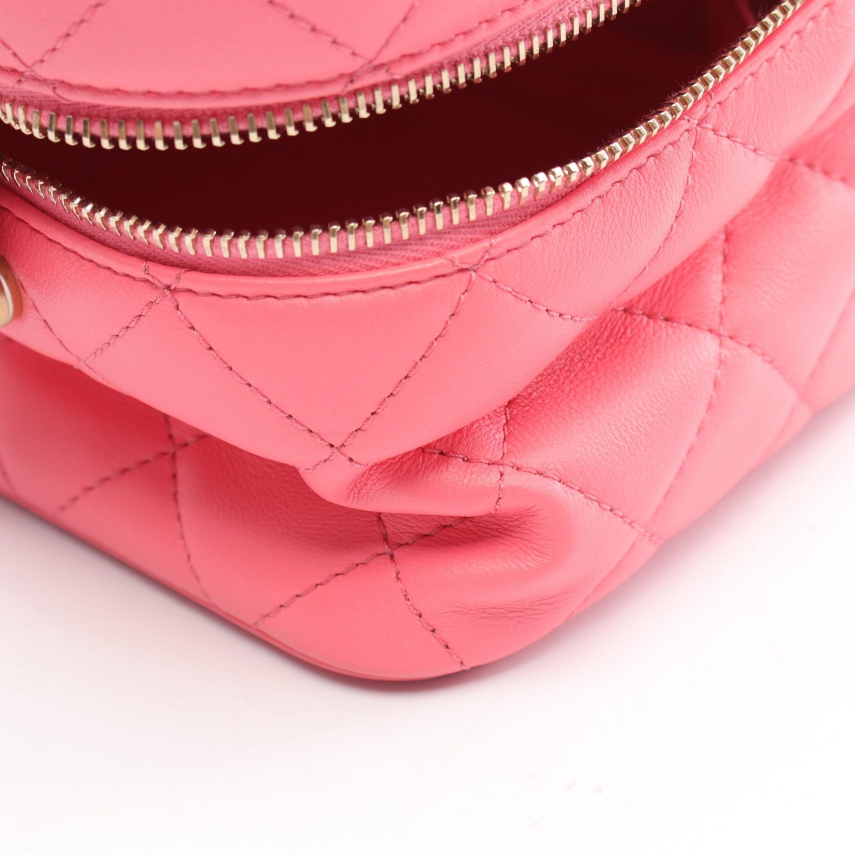 Chanel Matelasse Lambskin Shoulder Bag Pink