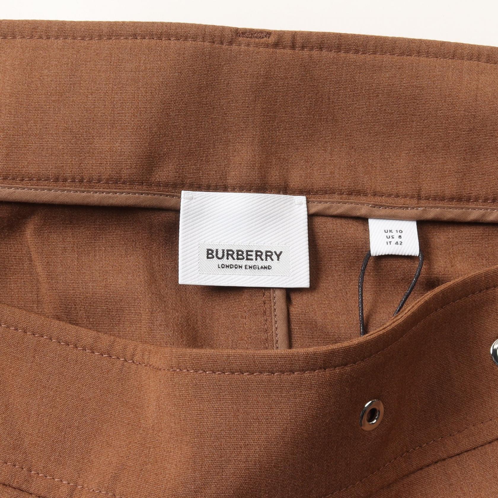 Burberry Wool Viscose Skirt Brown