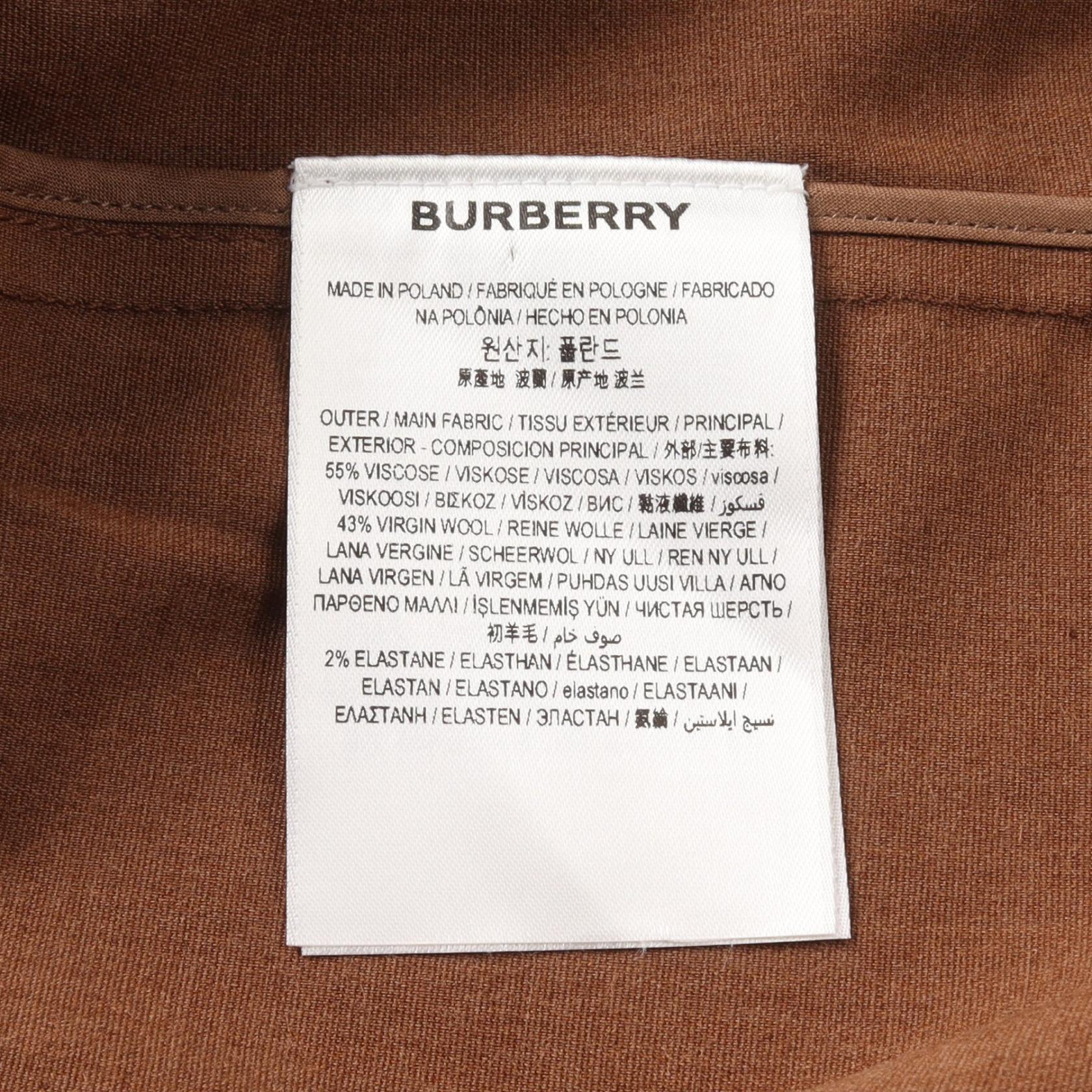 Burberry Wool Viscose Skirt Brown