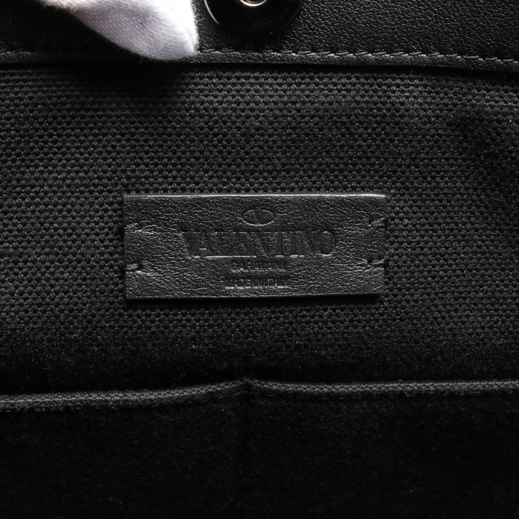 Valentino VLTN Canvas Leather Tote Bag