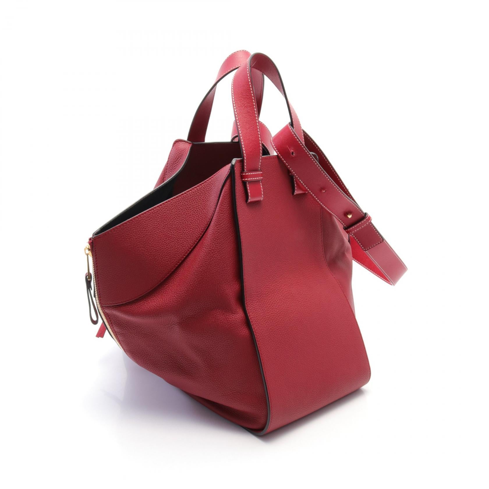 Loewe Hammock Medium Leather Handbag Red