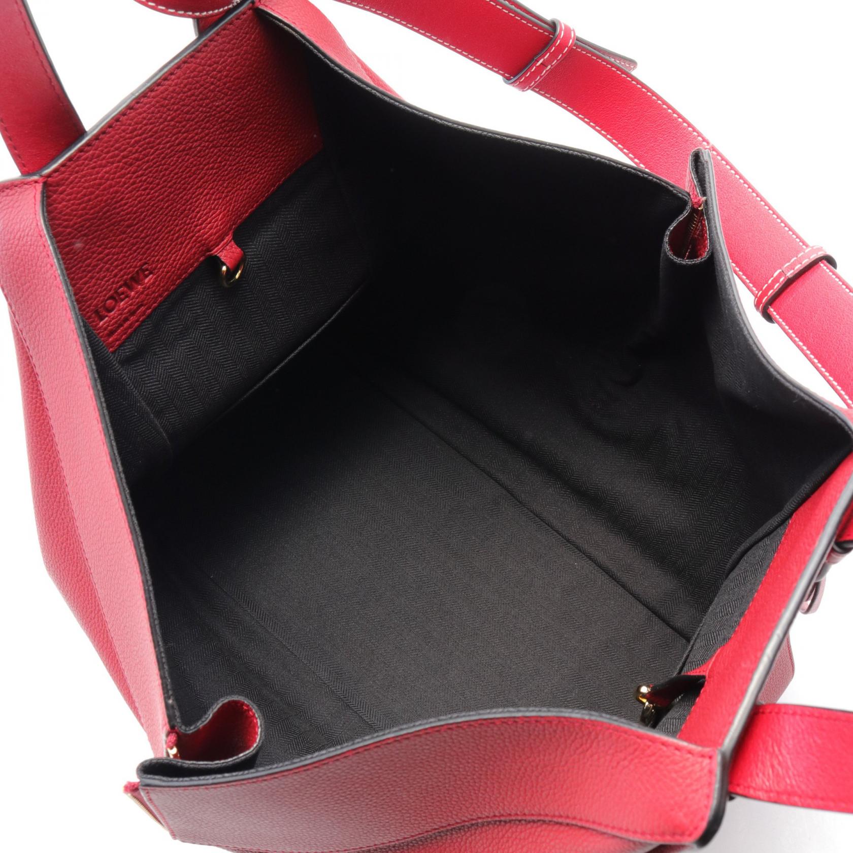 Loewe Hammock Medium Leather Handbag Red