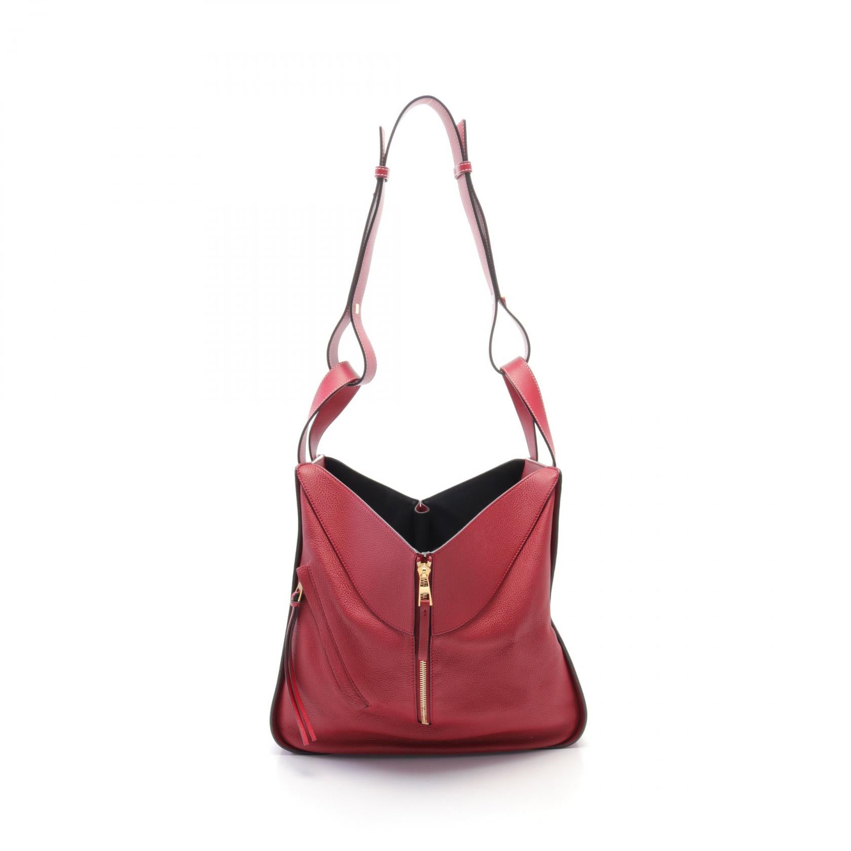 Loewe Hammock Medium Leather Handbag Red