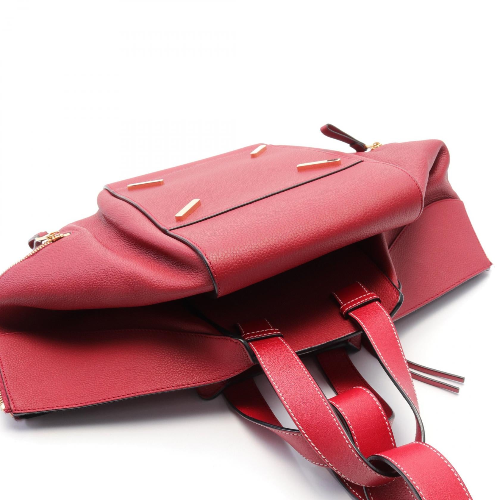 Loewe Hammock Medium Leather Handbag Red