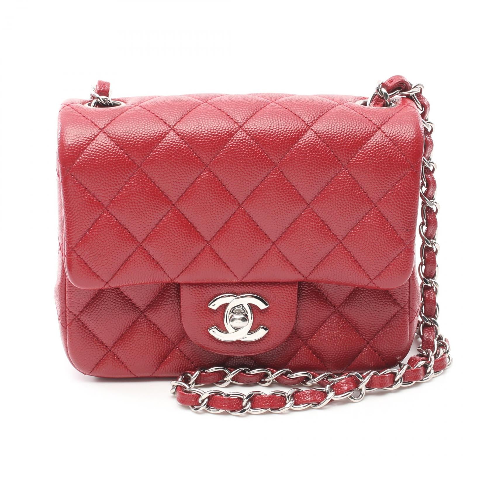 Chanel CC Caviar Mini Matelasse Bag  Leather Shoulder Bag 18811056 in Great Condition