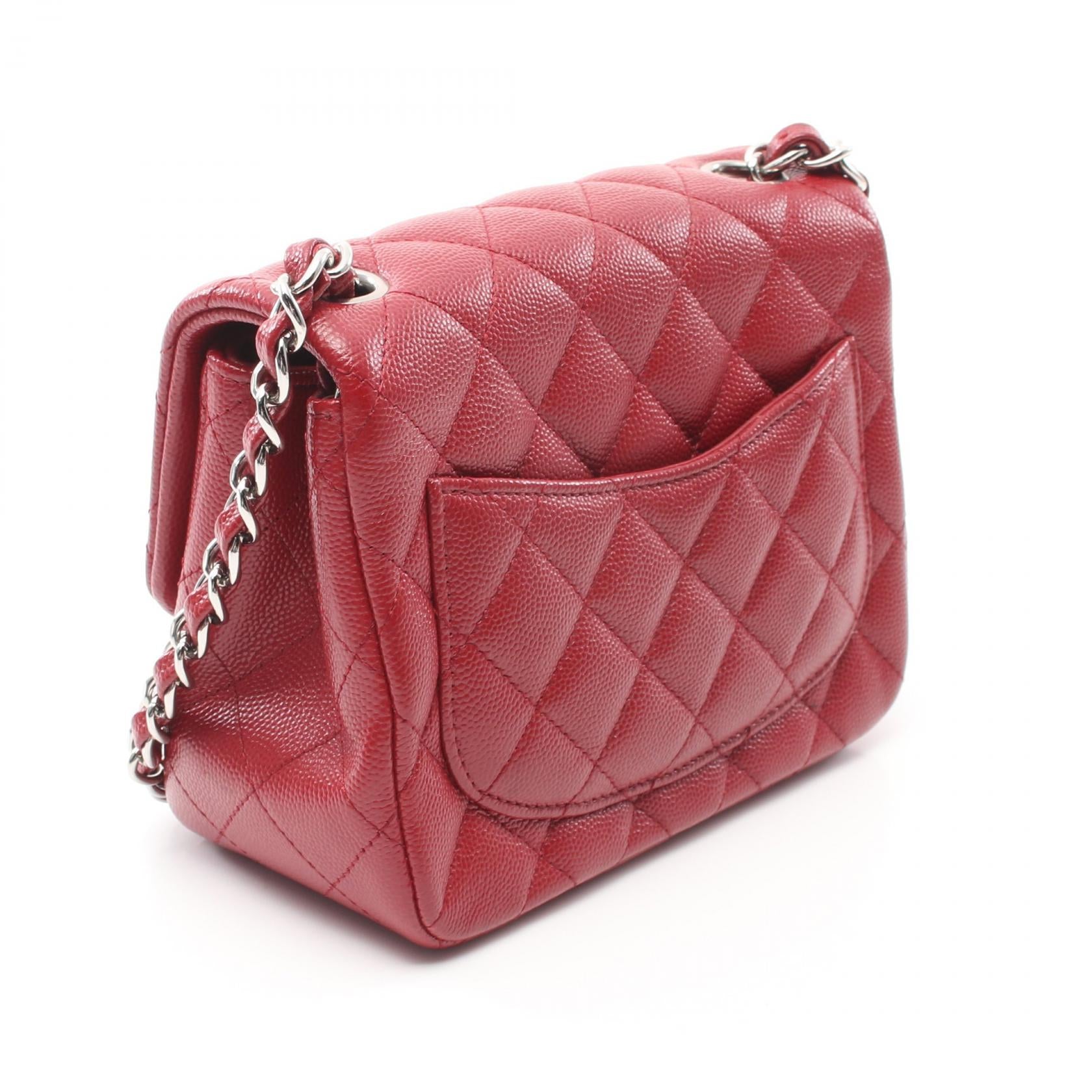 Chanel Mini Matelasse Shoulder Bag Red