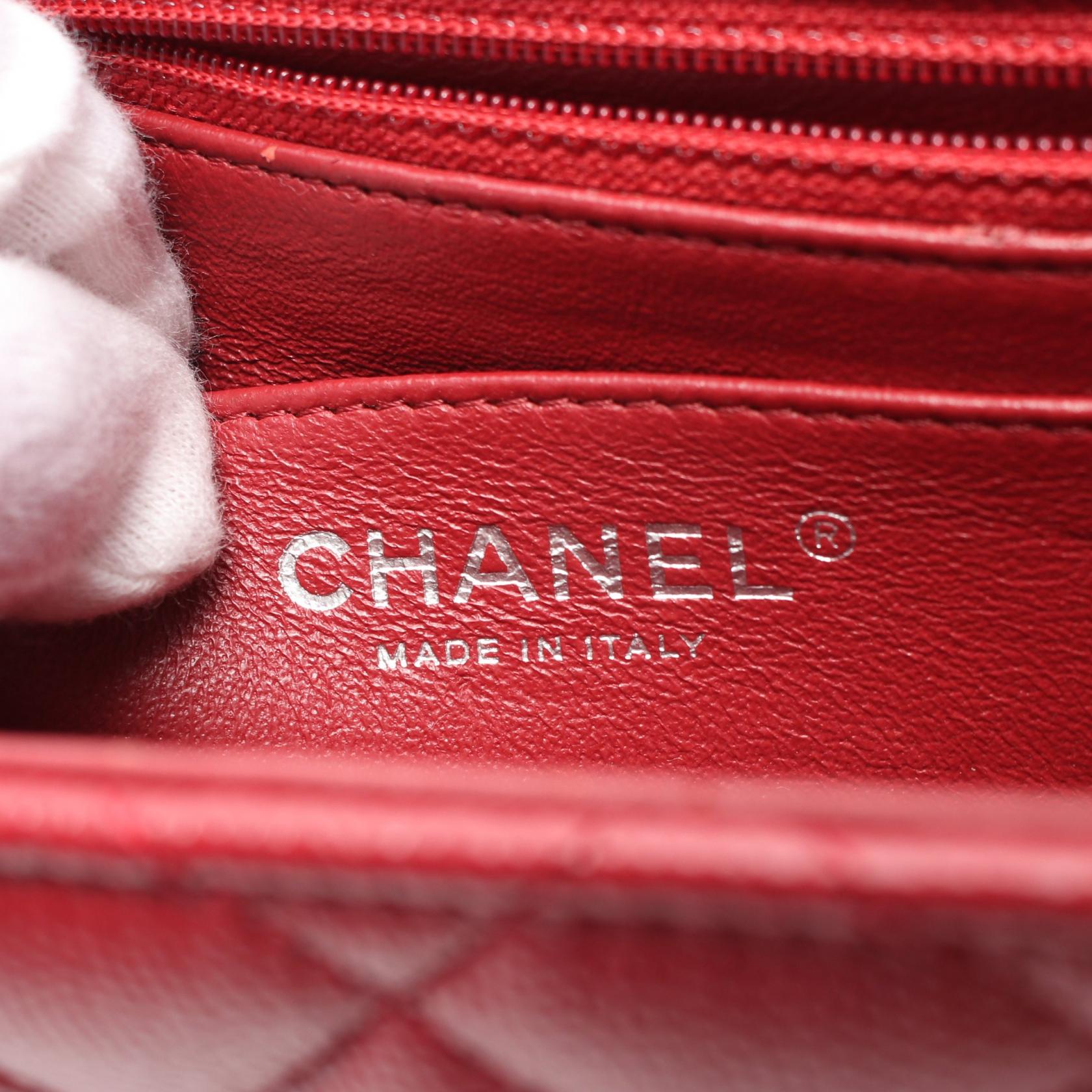 Chanel Mini Matelasse Shoulder Bag Red