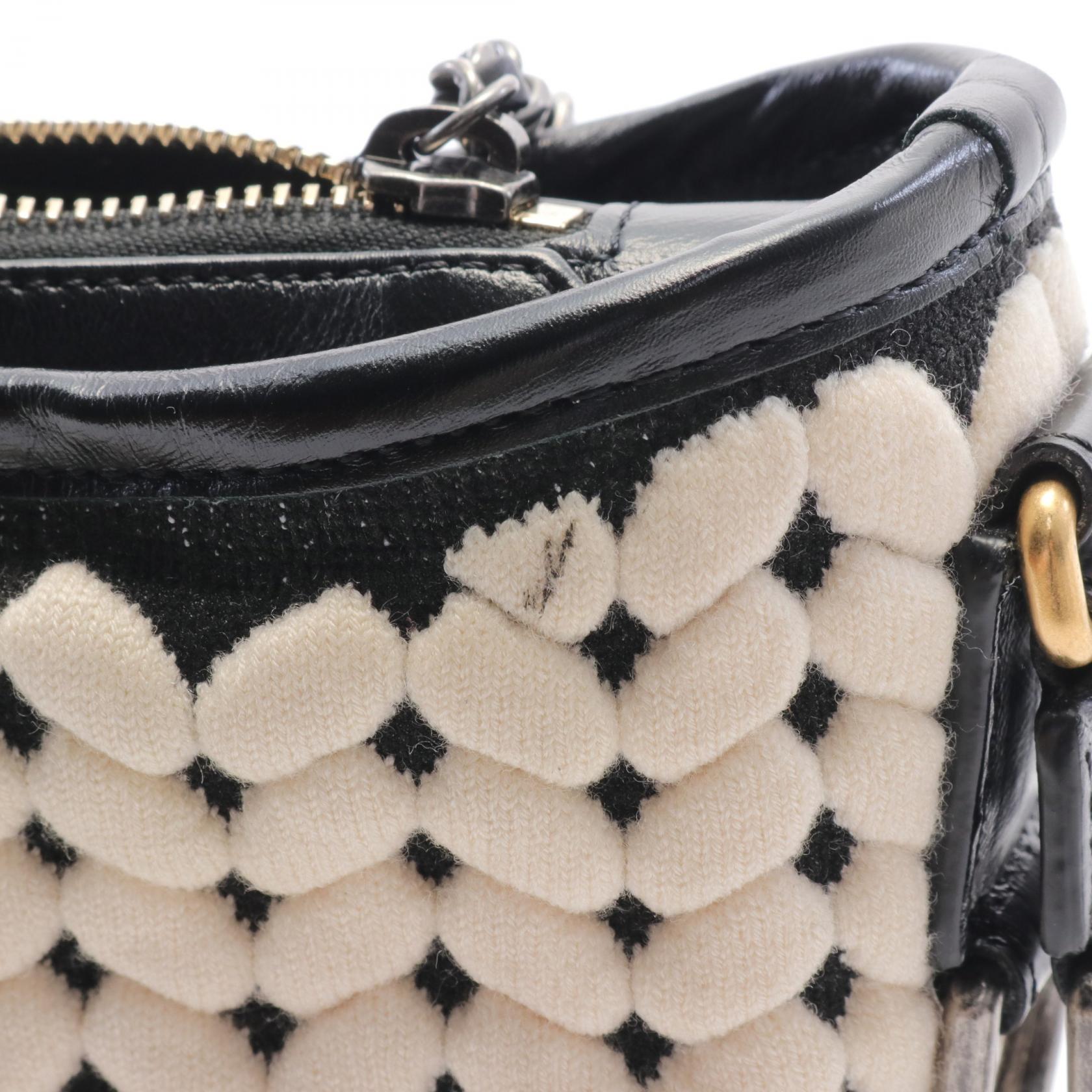 Chanel Gabrielle Small Hobo Bag Leather Knit