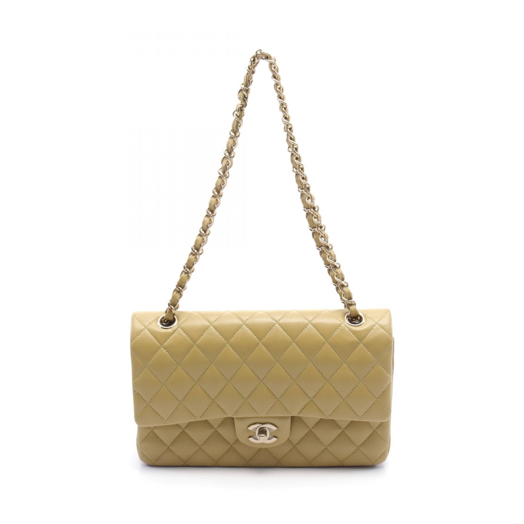 Chanel Caviar Skin Matelasse Flap Bag Brown