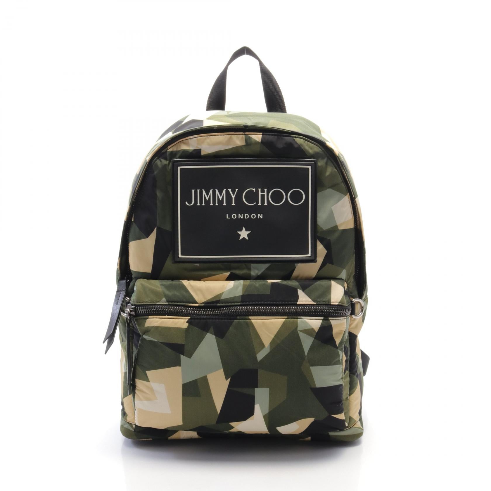 Jimmy Choo Nylon Leather Backpack