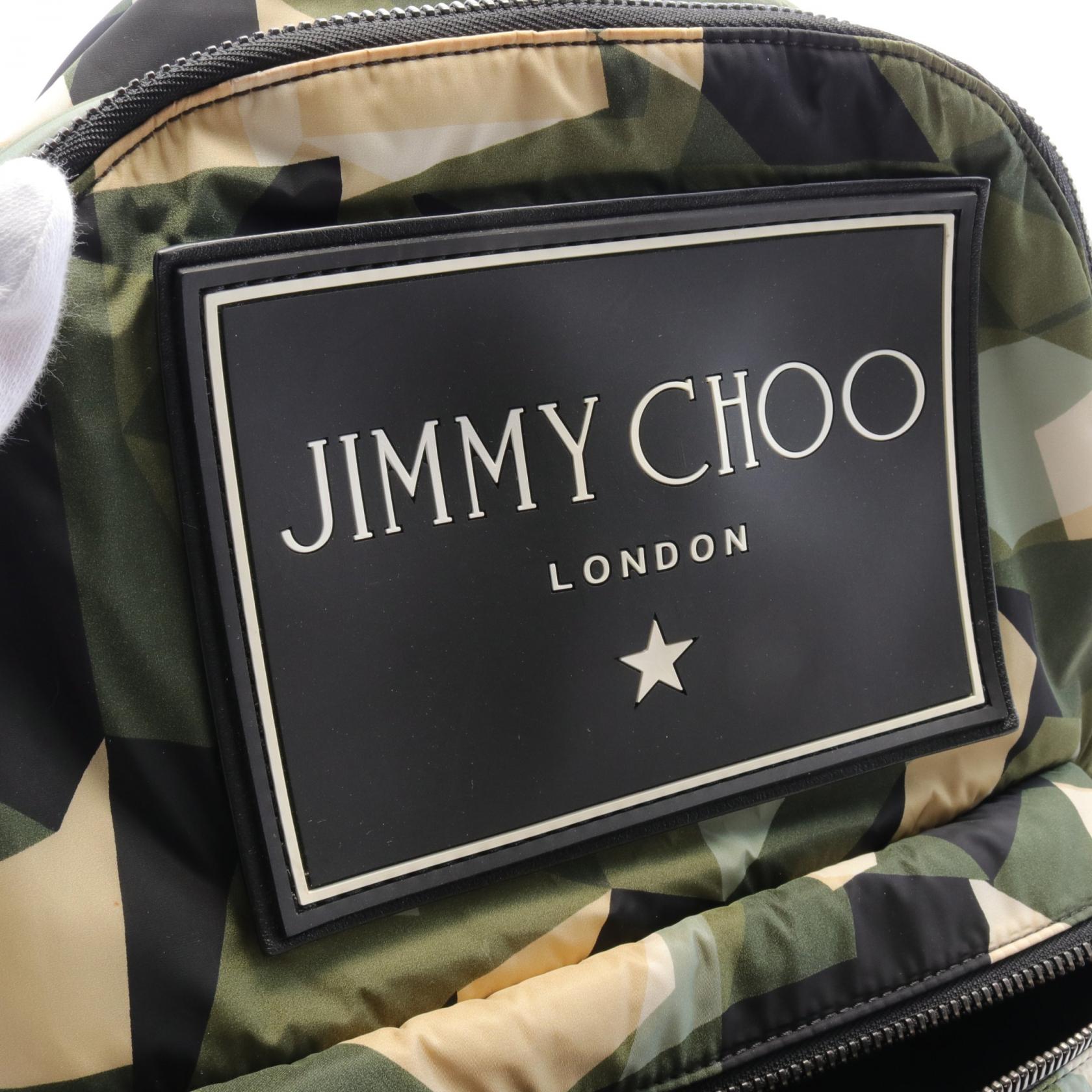 Jimmy Choo Nylon Leather Backpack