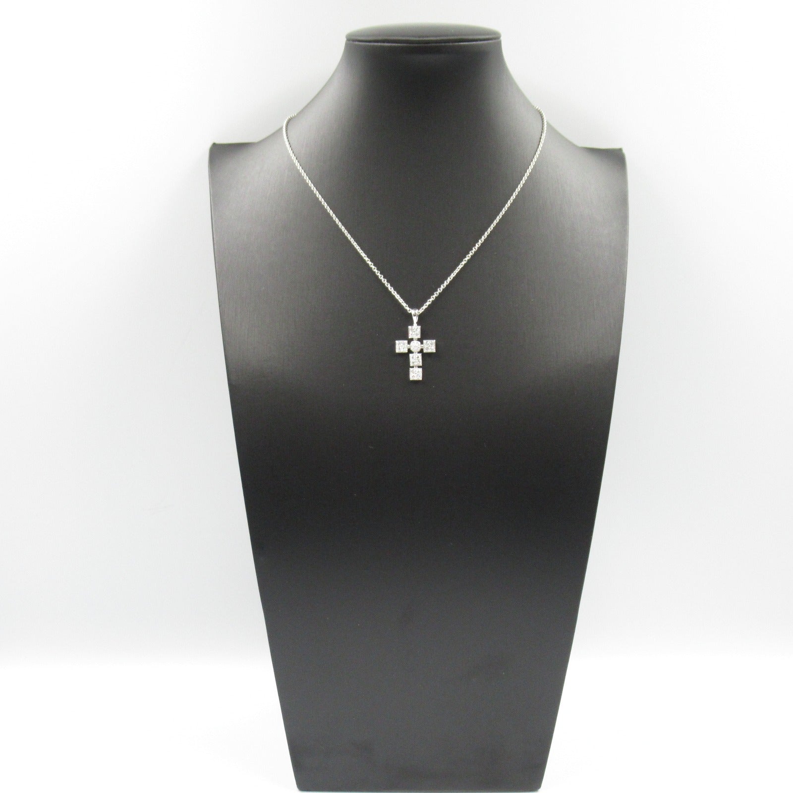 Bvlgari Lucia Latin Cross Necklace K18WG Diamond