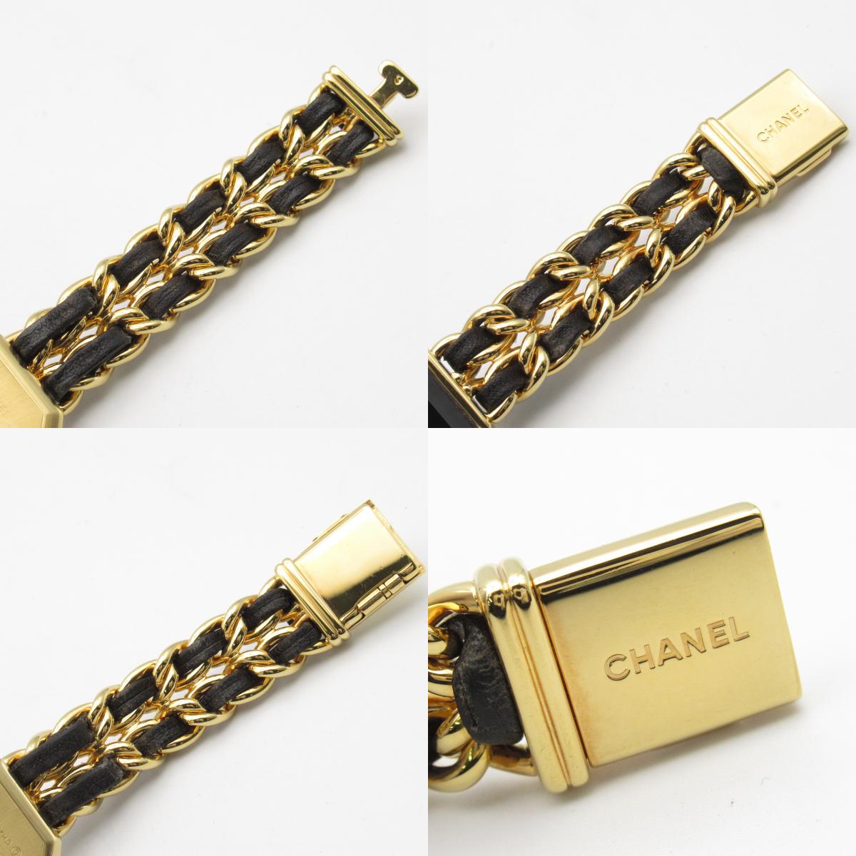 Chanel Premiere S Watch Gold Plated Leather