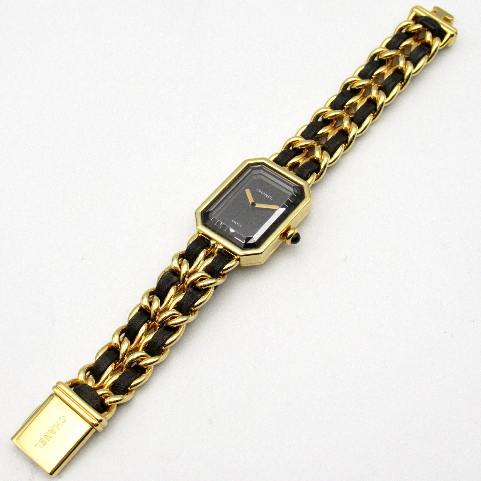 Chanel Premiere S Watch Gold Plated Leather