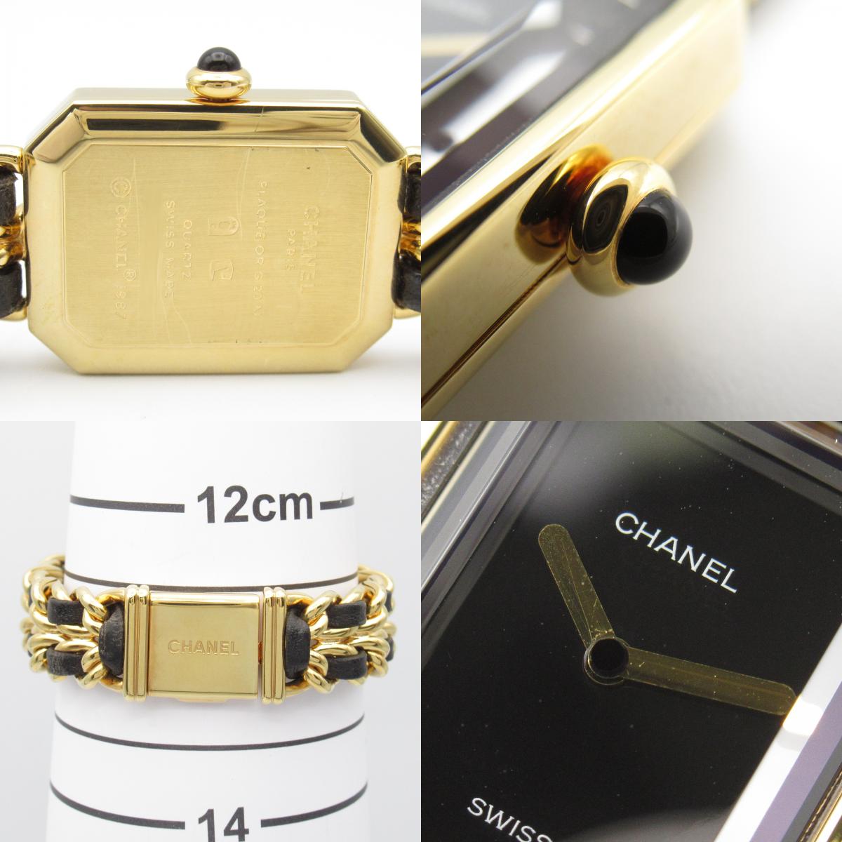 Chanel Premiere S Watch Gold Plated Leather