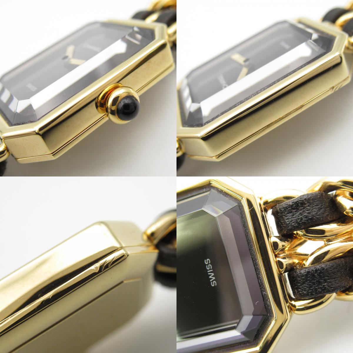 Chanel Premiere S Watch Gold Plated Leather